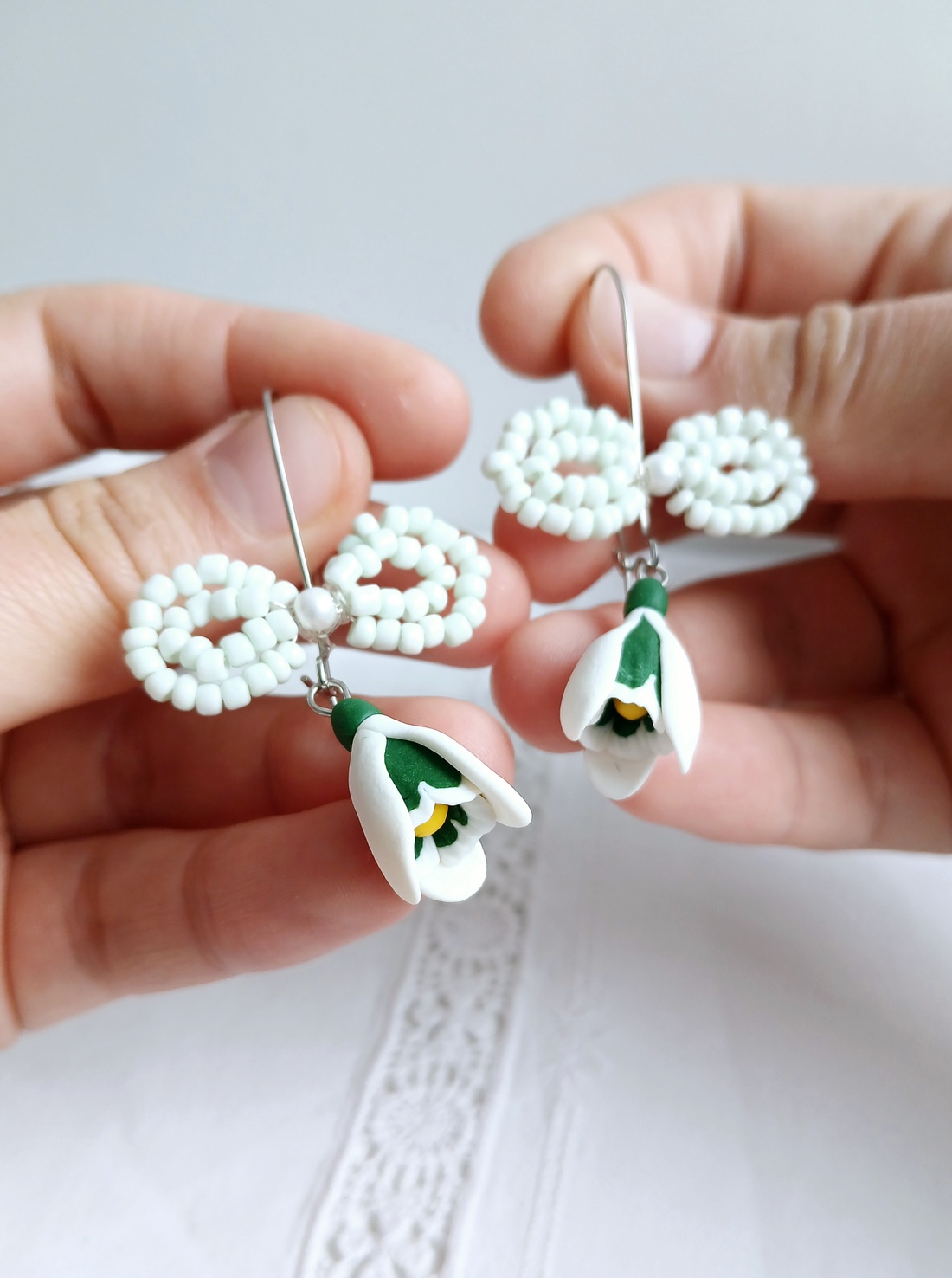 Cercei Pink Lilac - bijuterii - cercei - cercei cu figurine - Artynos.ro