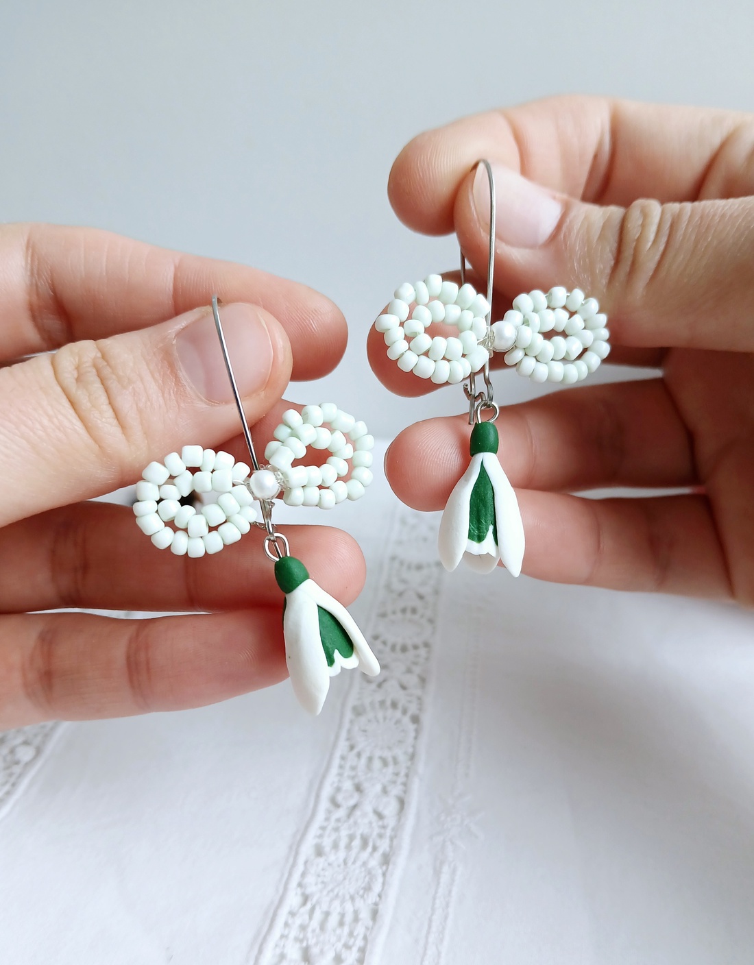 Cercei Pink Lilac - bijuterii - cercei - cercei cu figurine - Artynos.ro