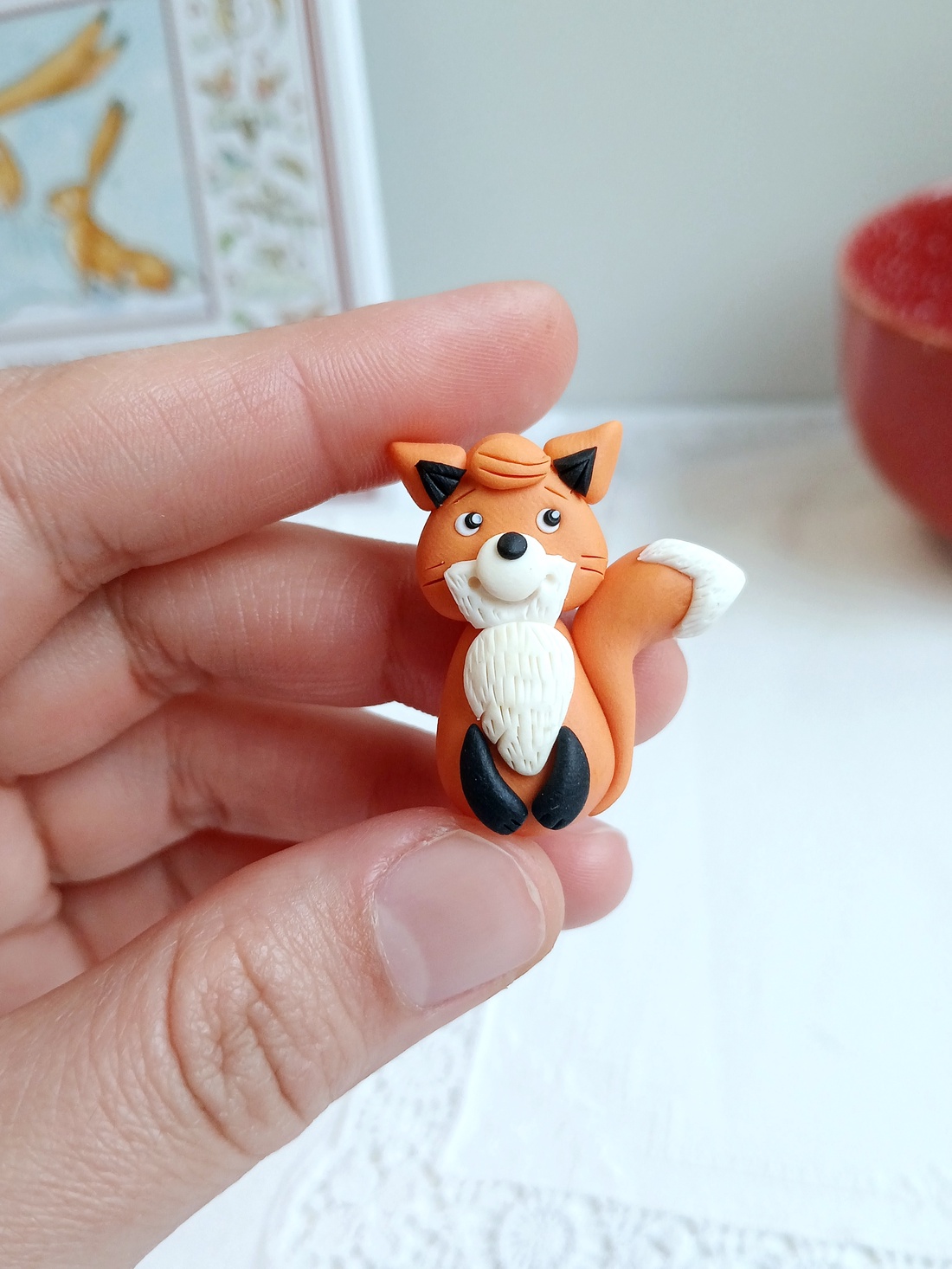 Broșă Vulpita - bijuterii - mărțișor - Artynos.ro