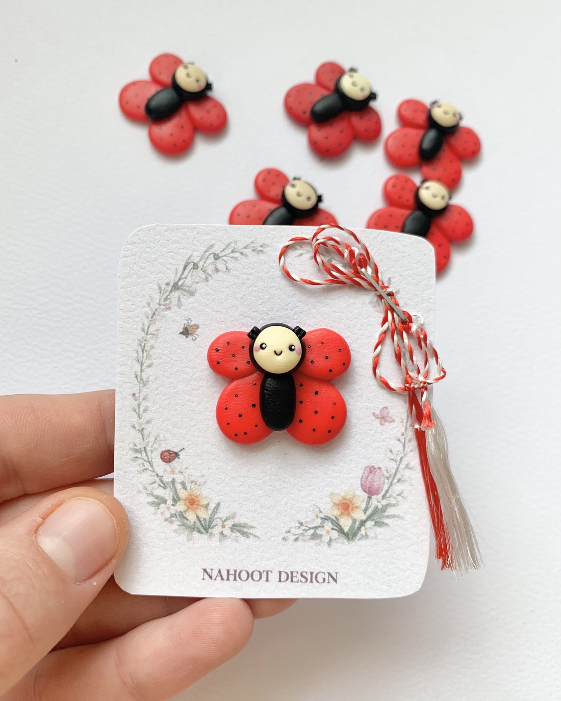 Mărțișor Buburuza - bijuterii - mărțișor - Artynos.ro