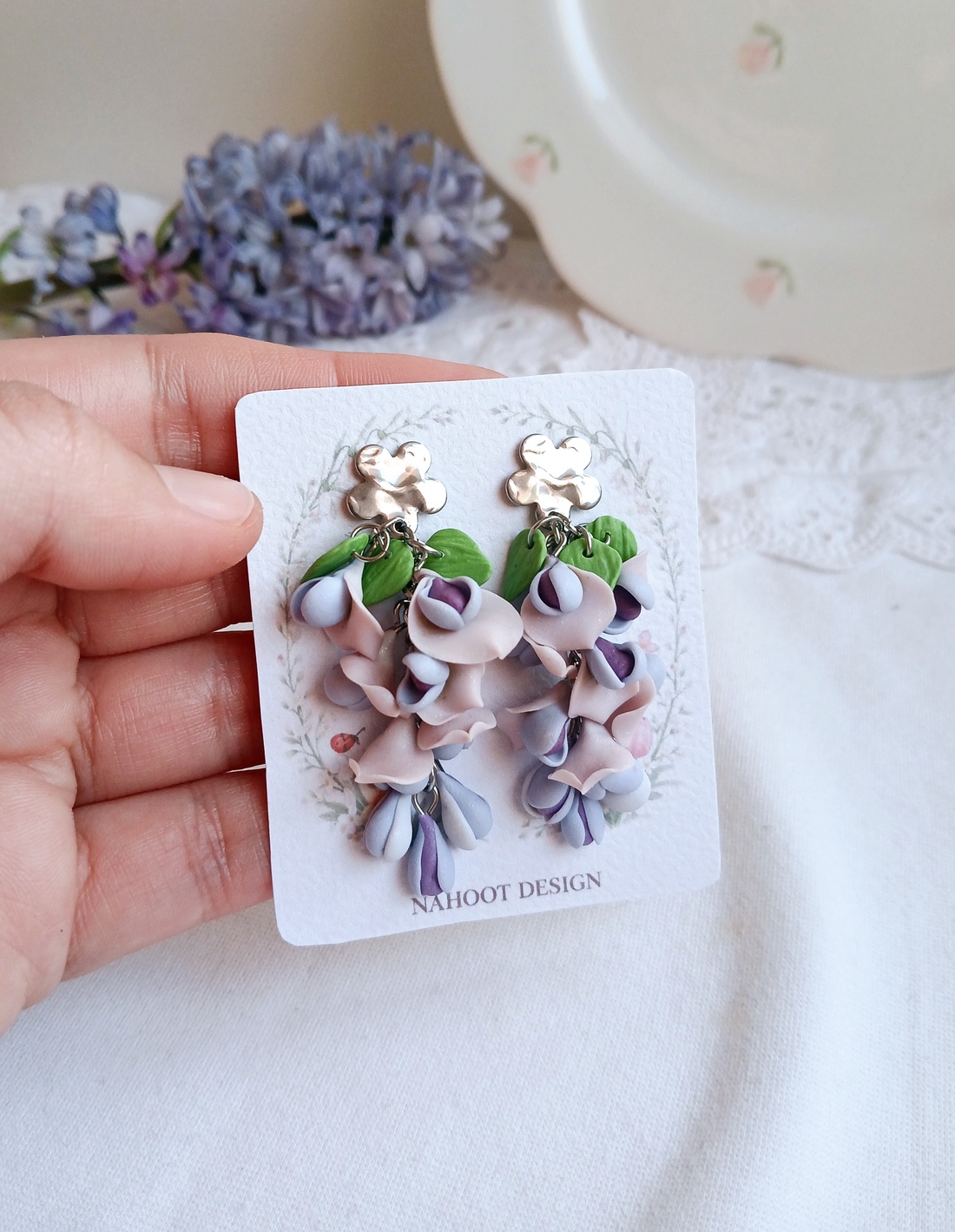 Cercei Wisteria - bijuterii - cercei - cercei cu figurine - Artynos.ro