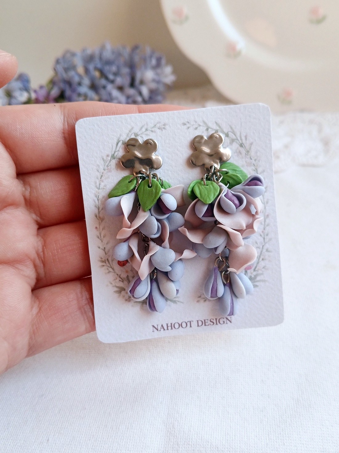 Cercei Wisteria - bijuterii - cercei - cercei cu figurine - Artynos.ro