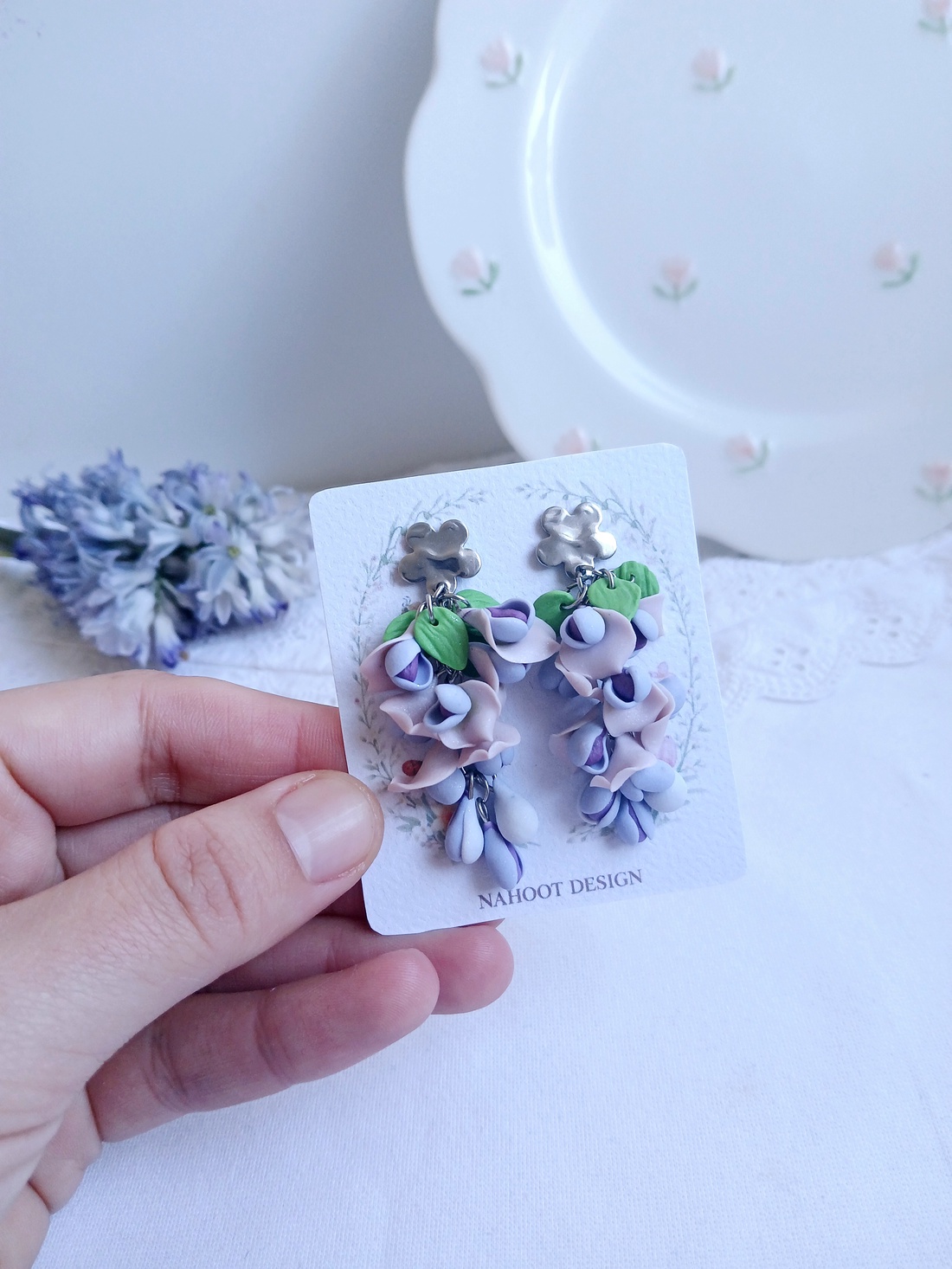 Cercei Wisteria - bijuterii - cercei - cercei cu figurine - Artynos.ro