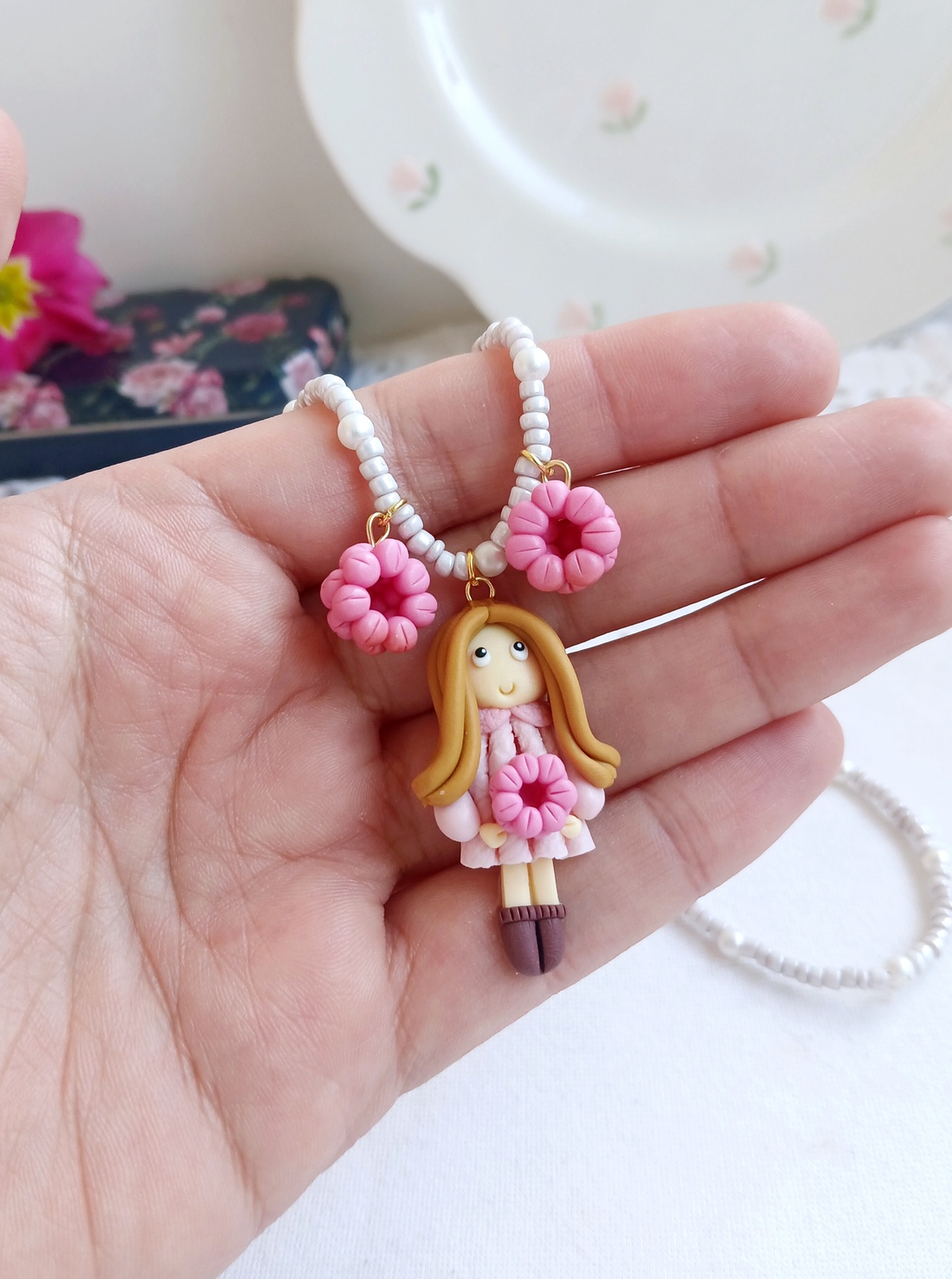 Colier Zmeurele - bijuterii - coliere - coliere cu pandative - Artynos.ro