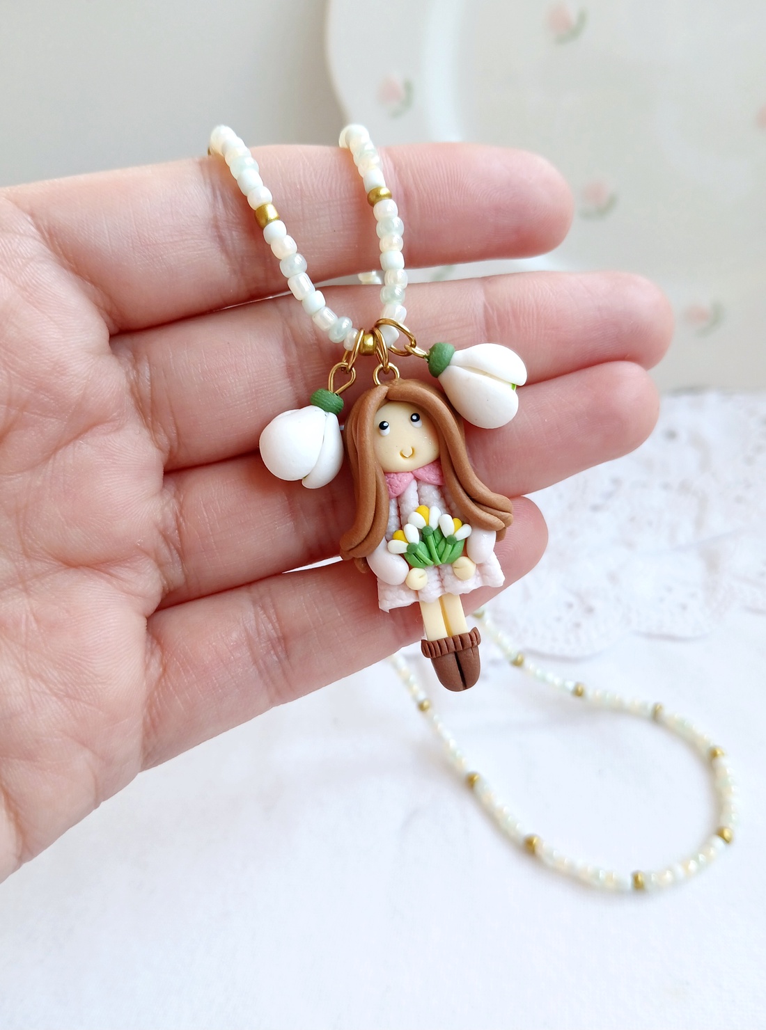 Colier Flori - bijuterii - coliere - coliere cu pandative - Artynos.ro