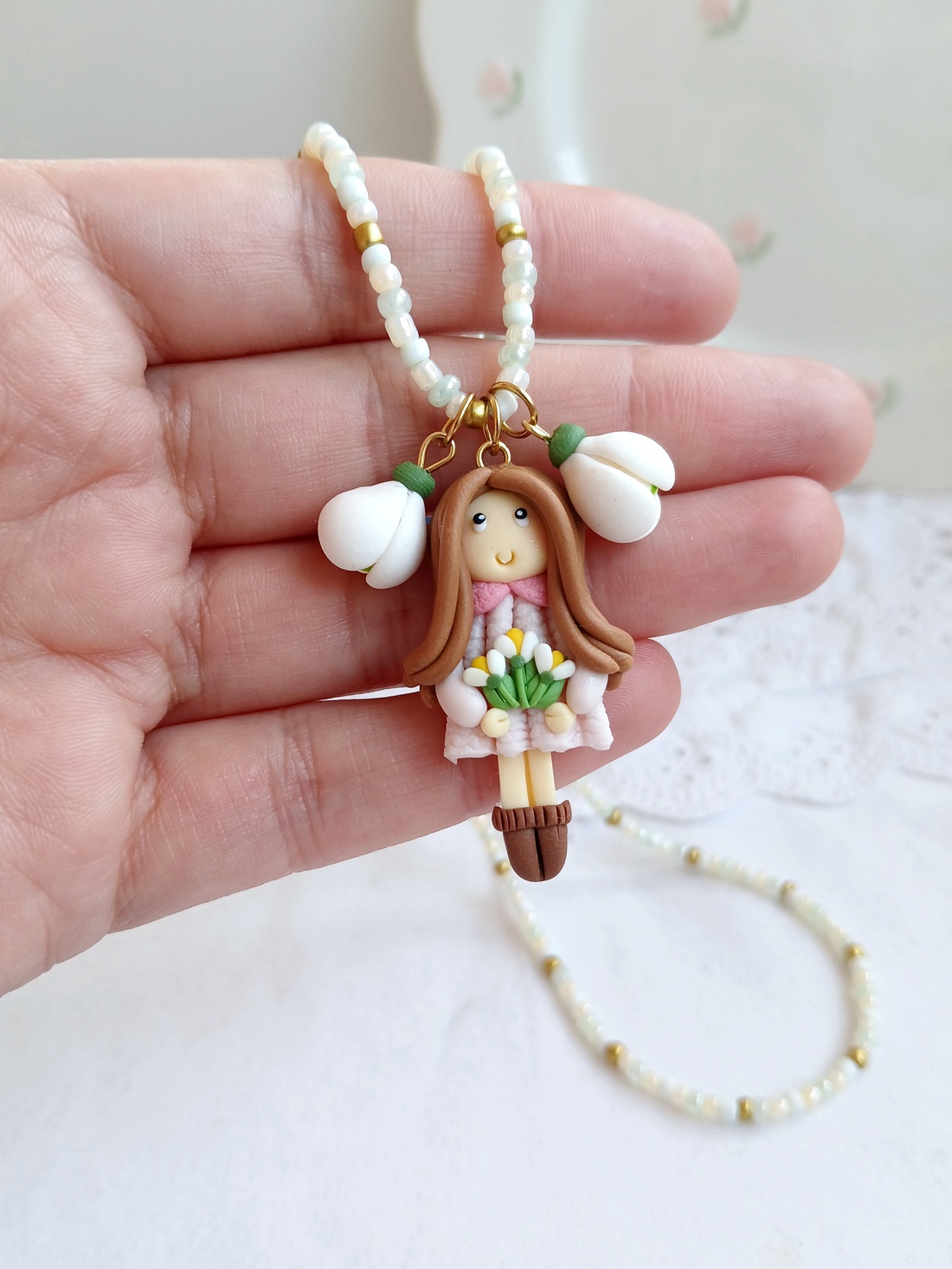 Colier Flori - bijuterii - coliere - coliere cu pandative - Artynos.ro