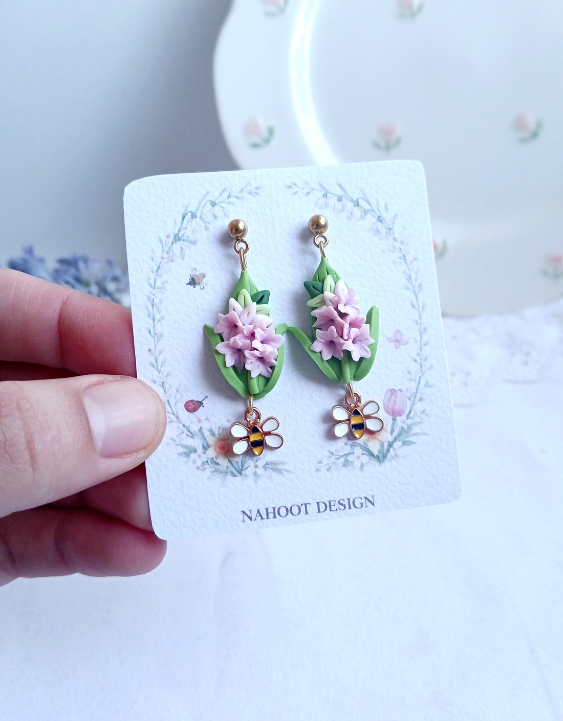 Cercei Zambile - bijuterii - cercei - cercei cu figurine - Artynos.ro