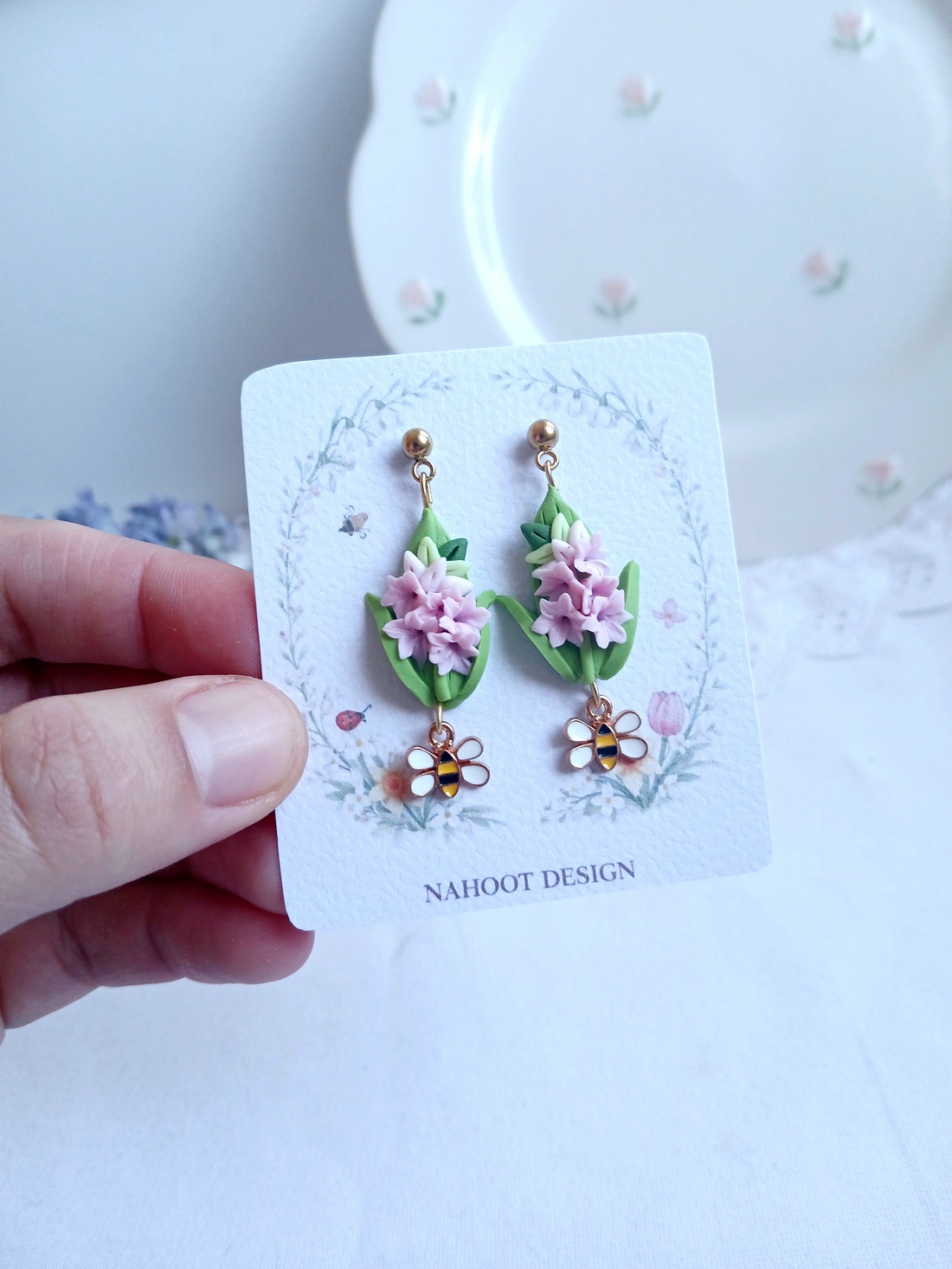 Cercei Zambile - bijuterii - cercei - cercei cu figurine - Artynos.ro