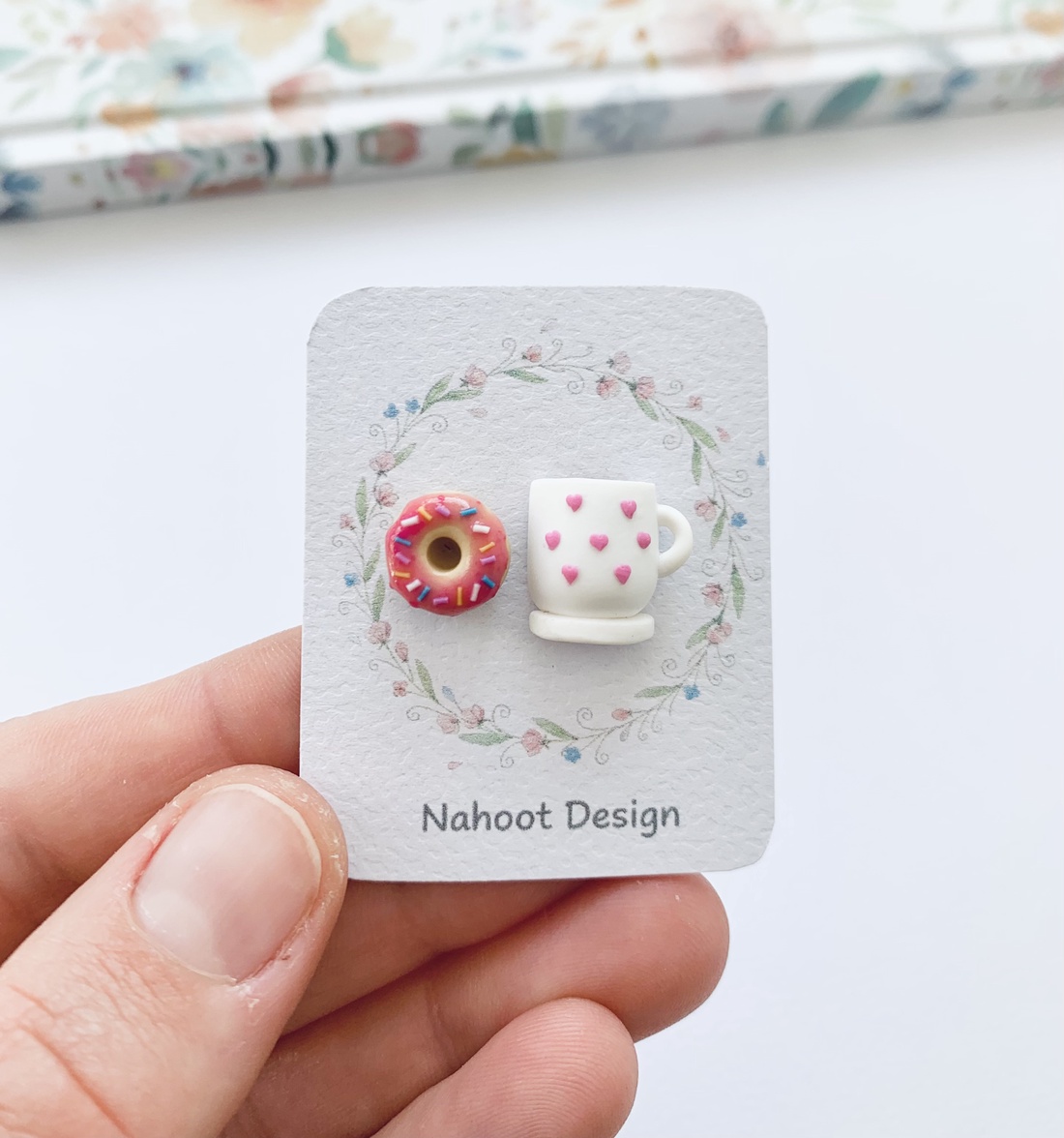 Cercei Coffee and Donut - bijuterii - cercei - clipsuri - Artynos.ro