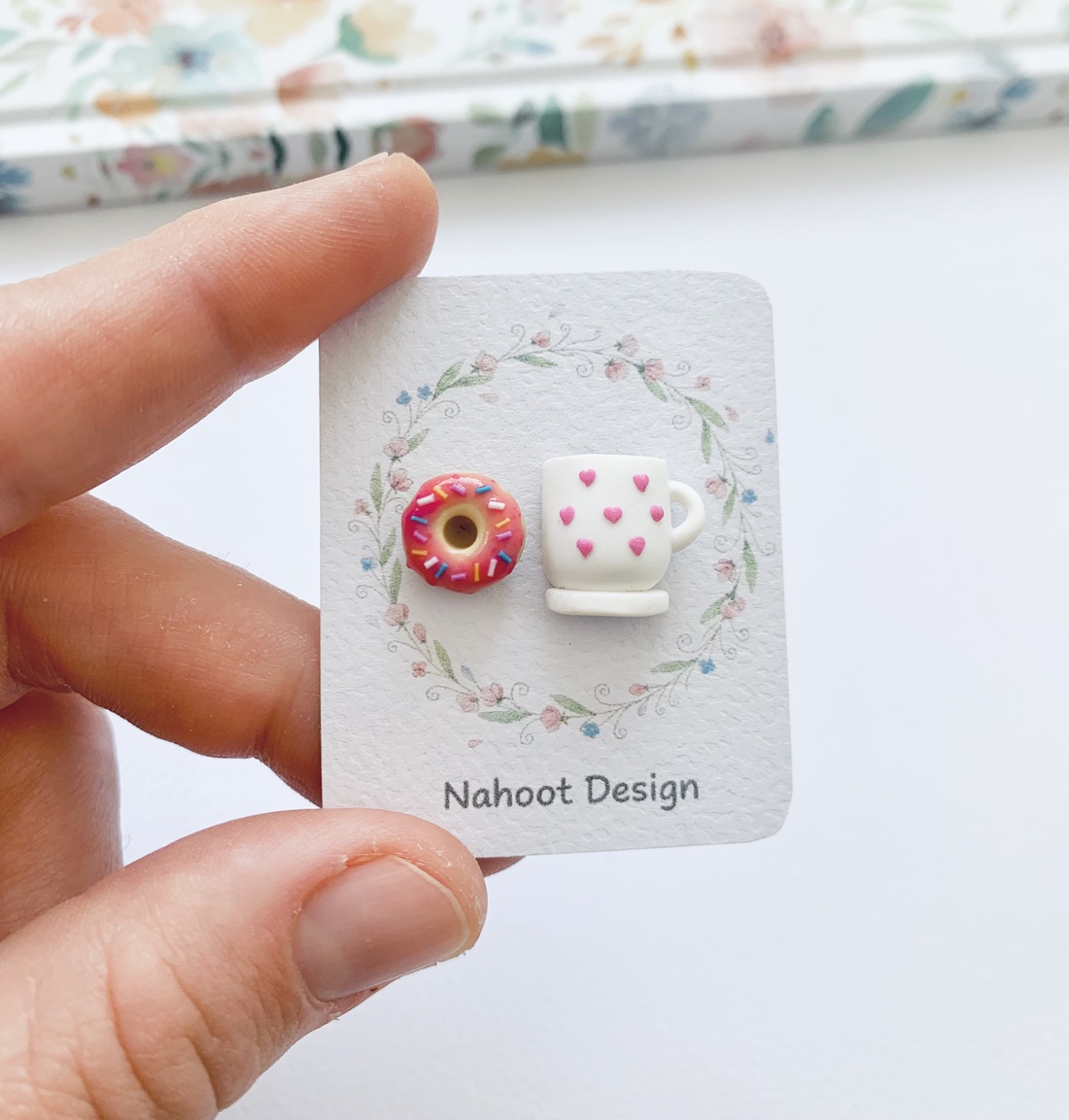 Cercei Coffee and Donut - bijuterii - cercei - clipsuri - Artynos.ro