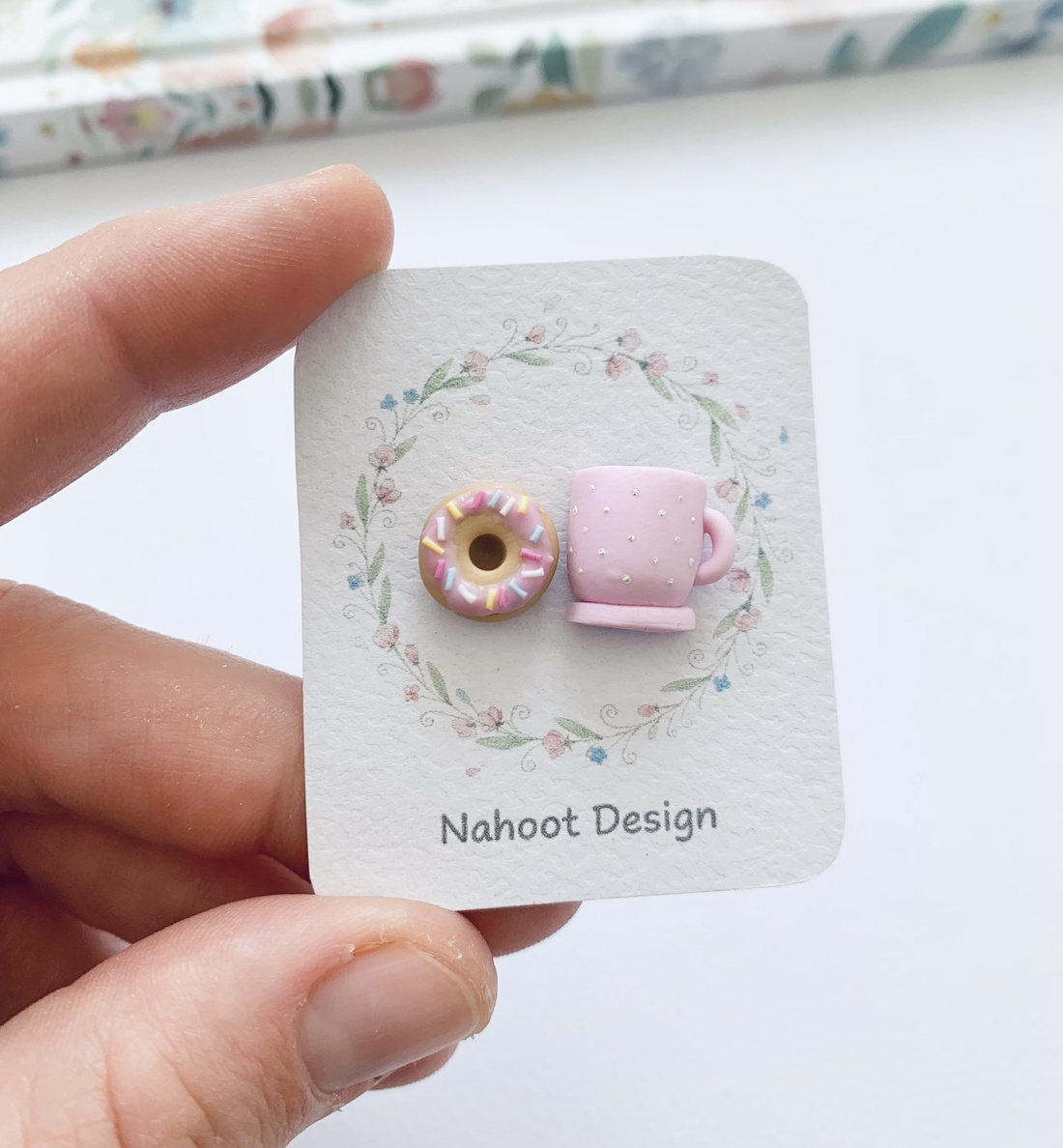 Cercei Coffee and Donut - bijuterii - cercei - clipsuri - Artynos.ro