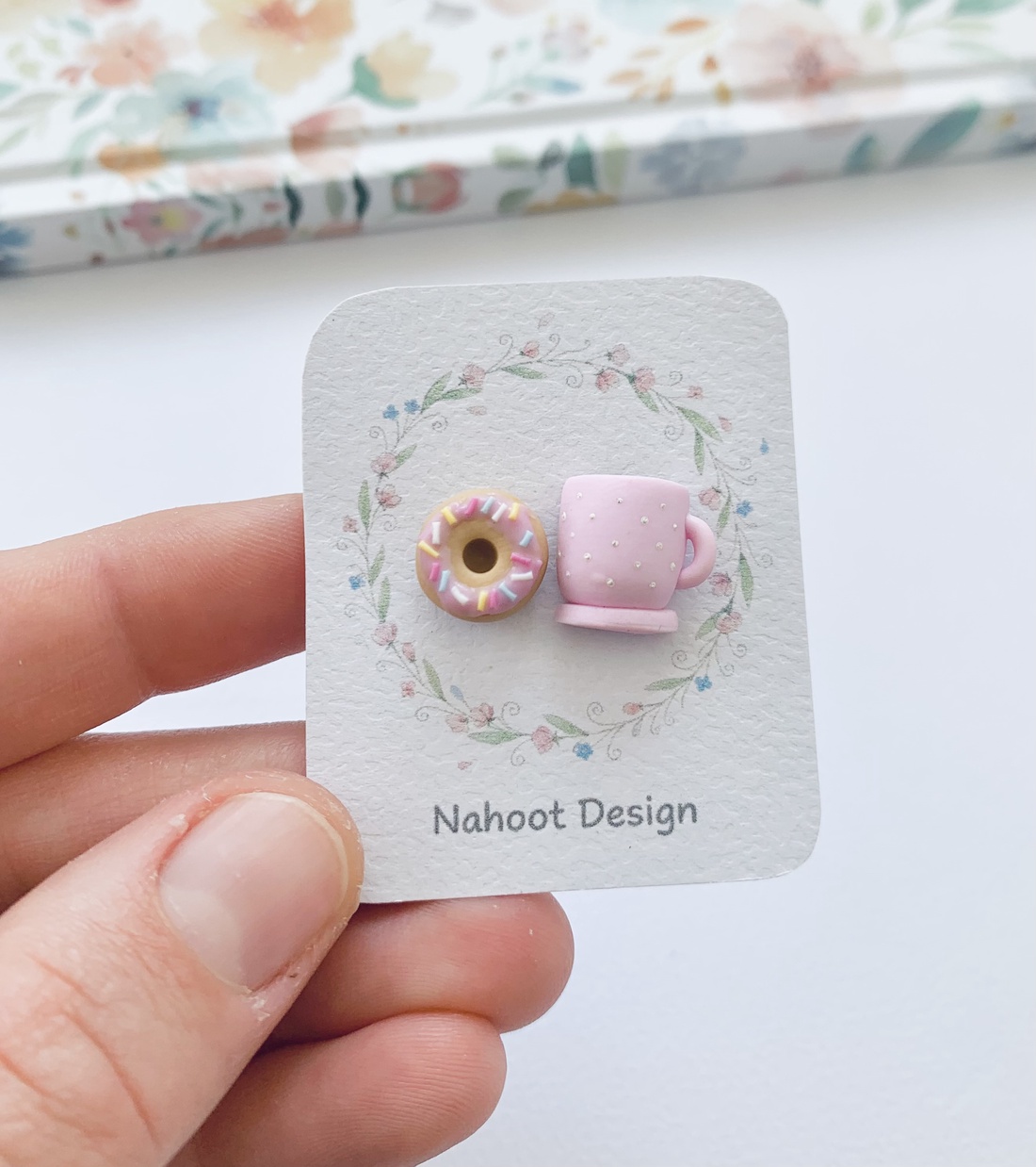 Cercei Coffee and Donut - bijuterii - cercei - clipsuri - Artynos.ro