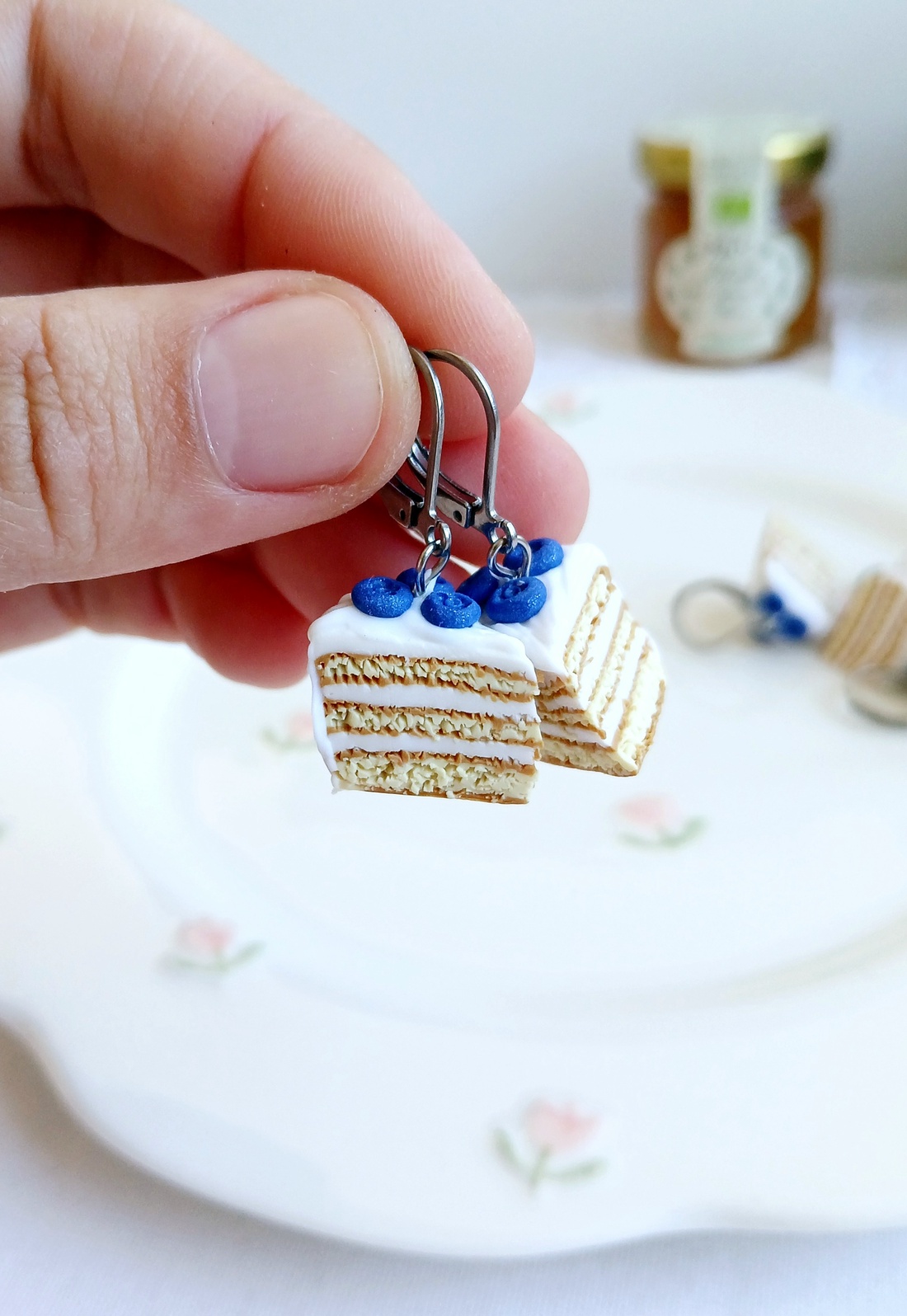 Cercei Blueberry Cake - bijuterii - cercei - cercei cu figurine - Artynos.ro