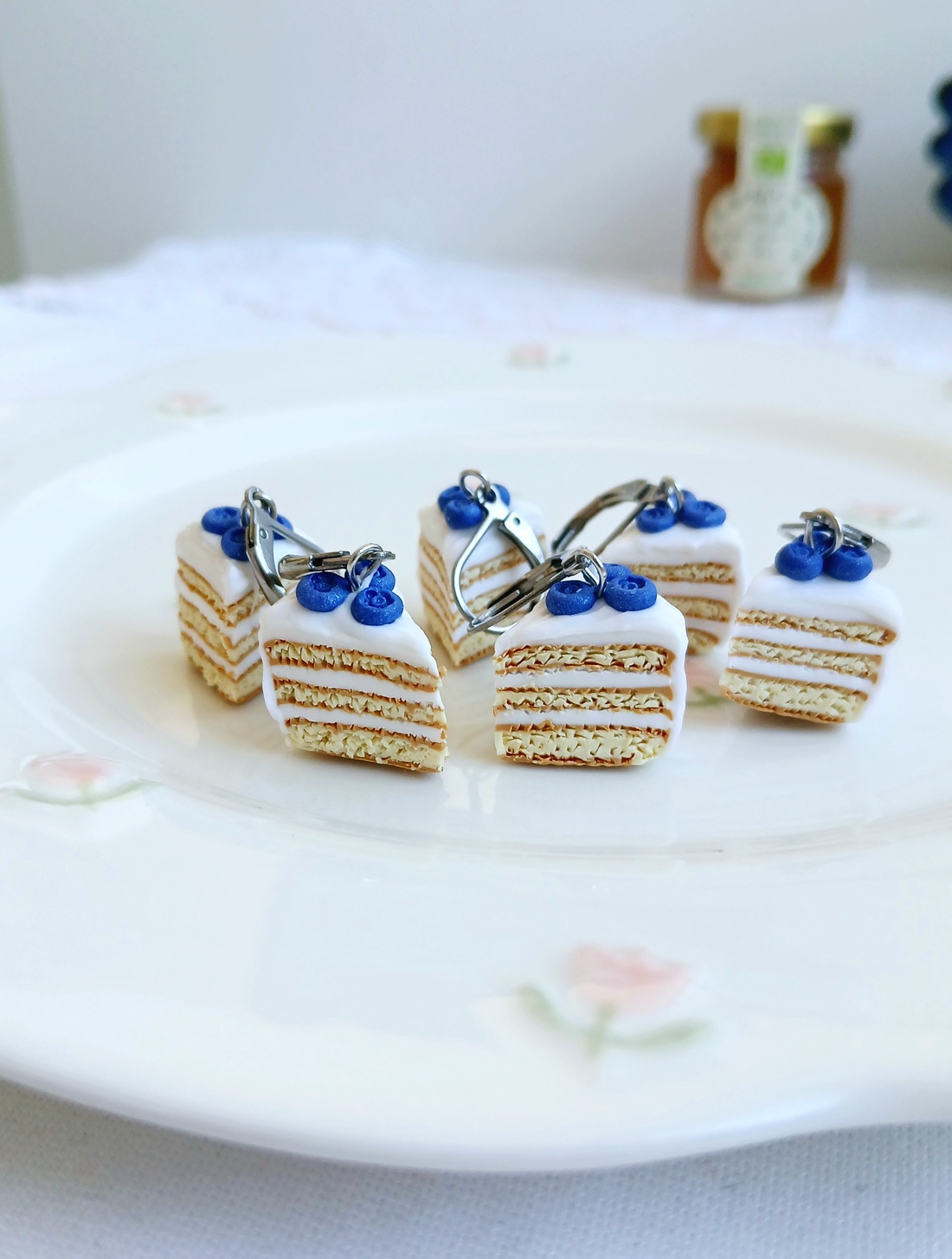 Cercei Blueberry Cake - bijuterii - cercei - cercei cu figurine - Artynos.ro