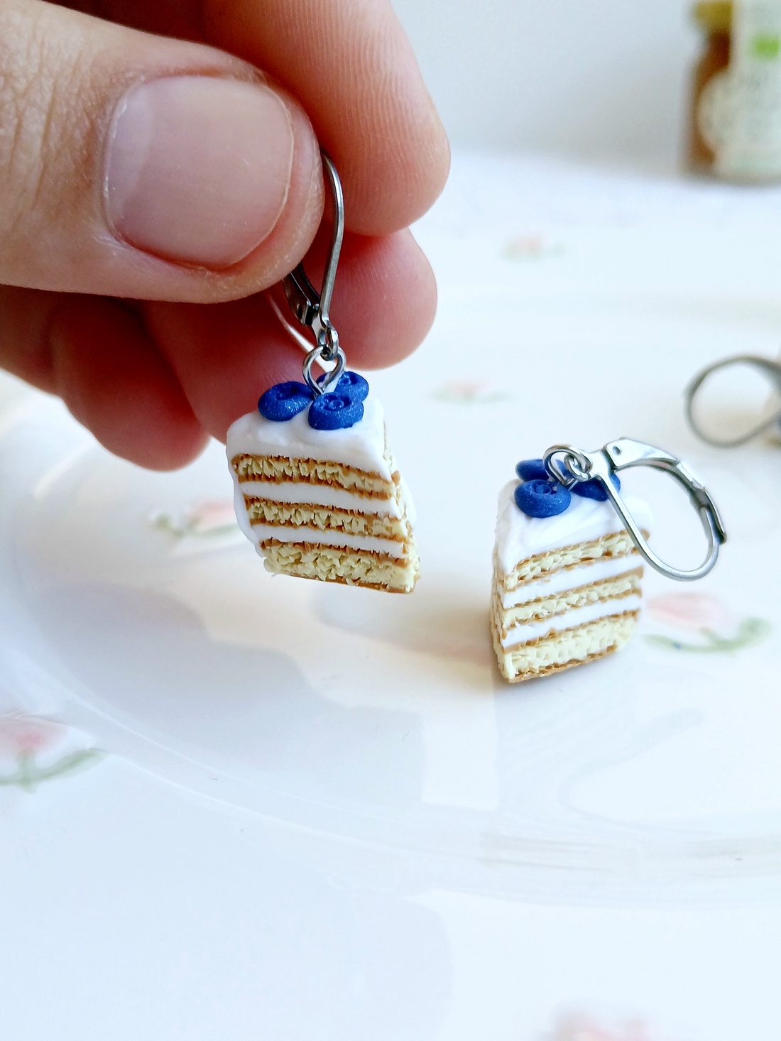 Cercei Blueberry Cake - bijuterii - cercei - cercei cu figurine - Artynos.ro