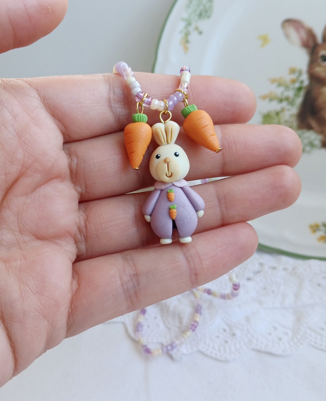 Colier Bunny - bijuterii - coliere - coliere cu pandative - Artynos.ro