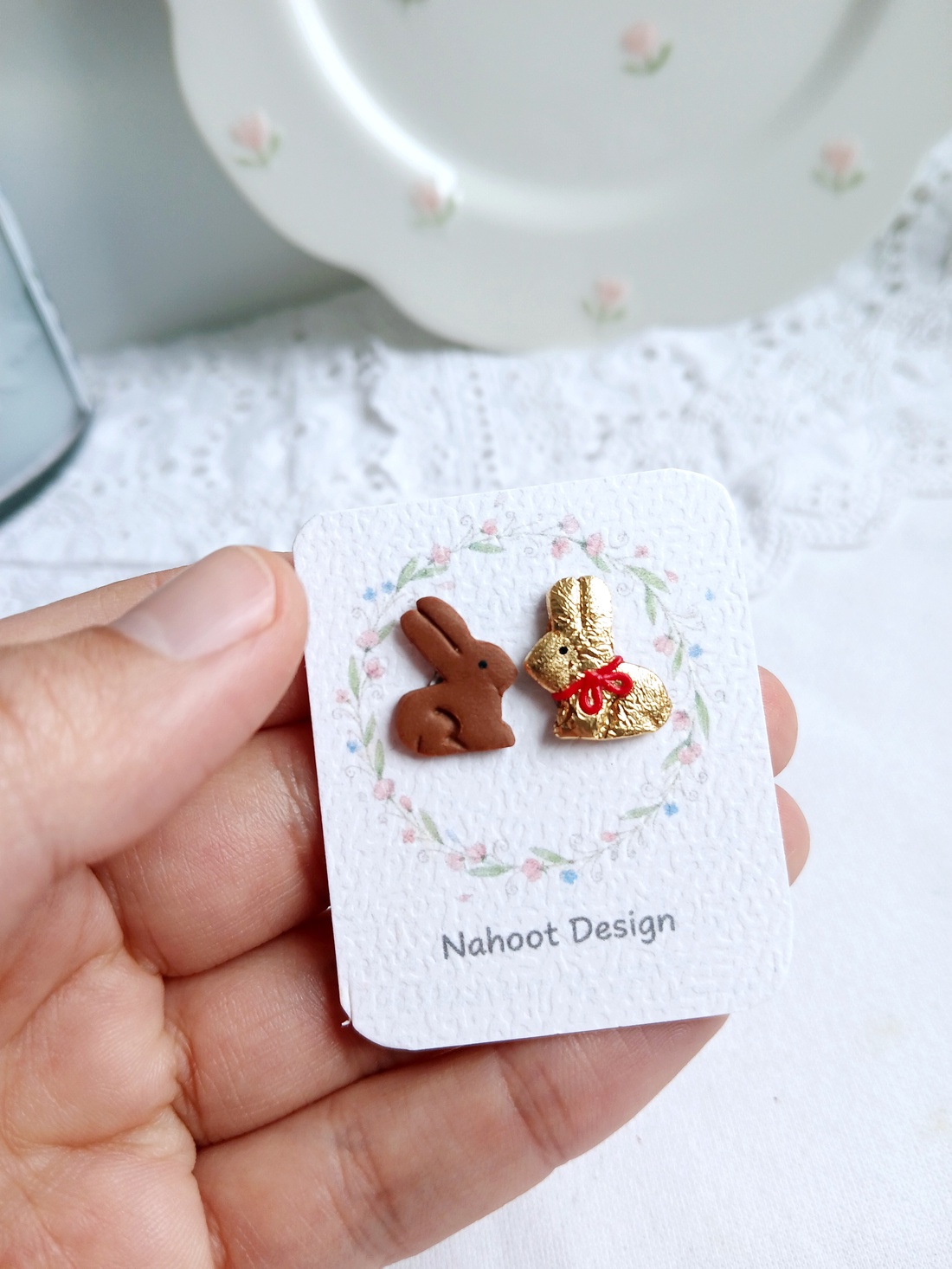 Cercei iepurași - bijuterii - cercei - cercei cu figurine - Artynos.ro