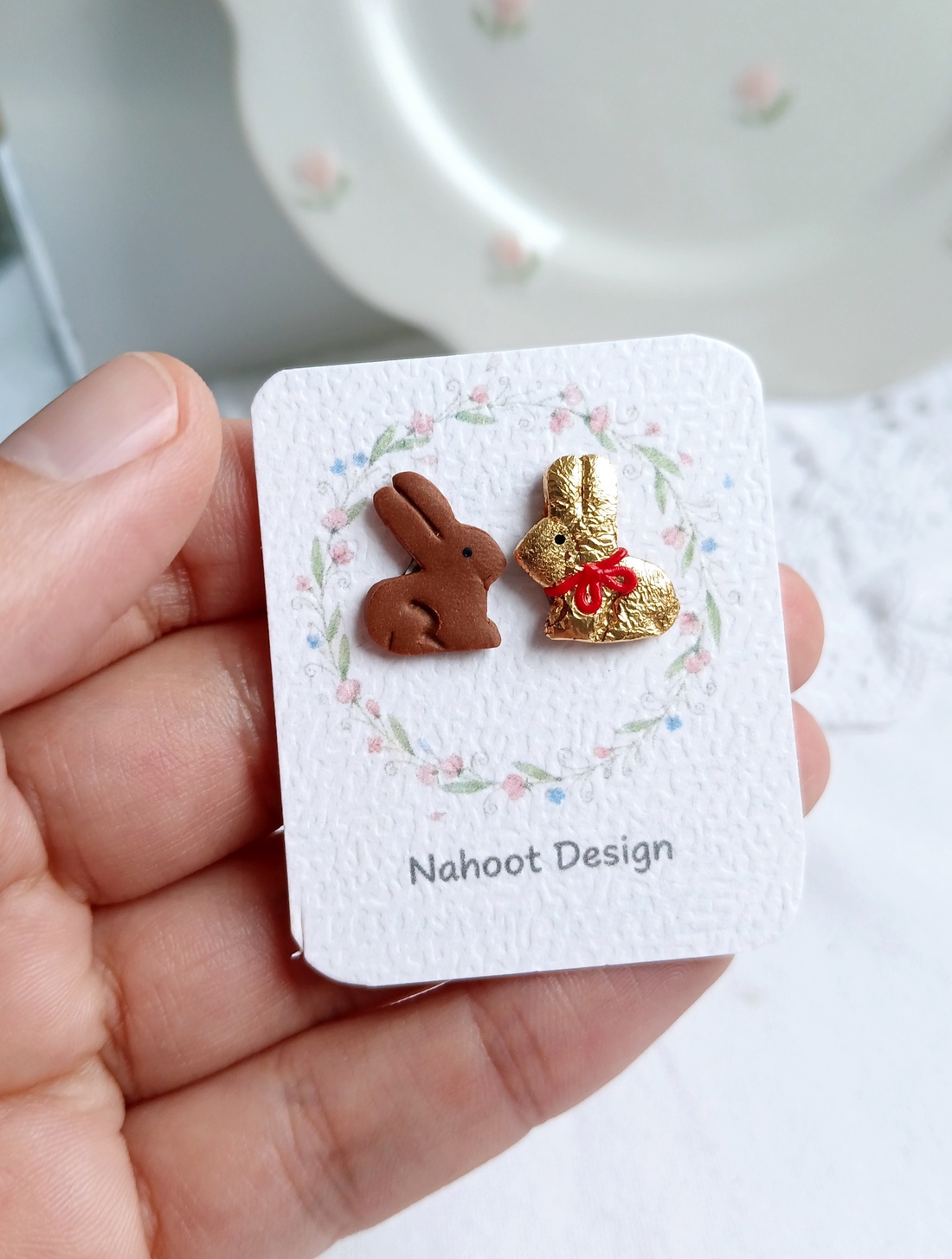 Cercei iepurași - bijuterii - cercei - cercei cu figurine - Artynos.ro