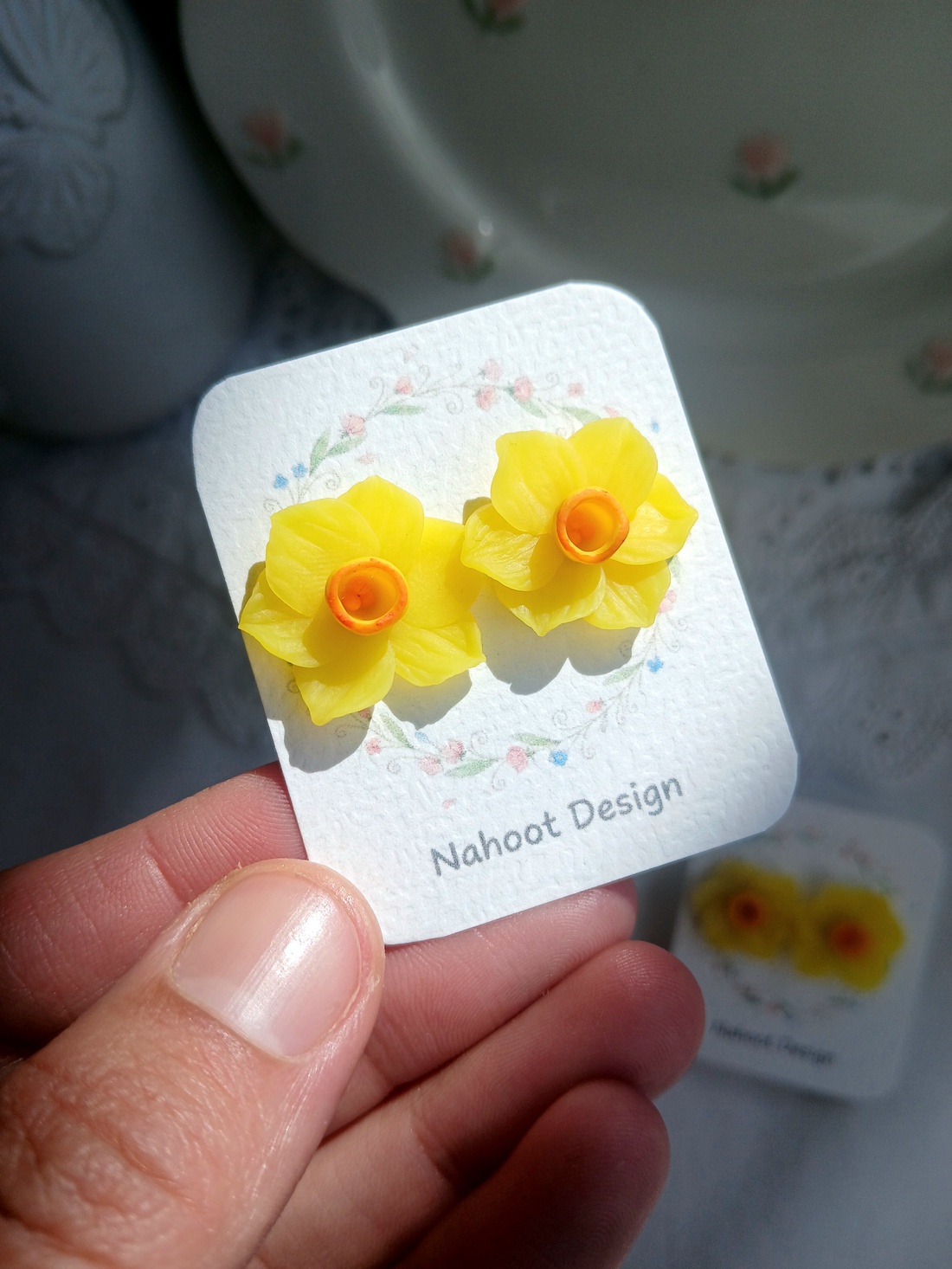 Cercei Narcise - bijuterii - cercei - cercei cu figurine - Artynos.ro