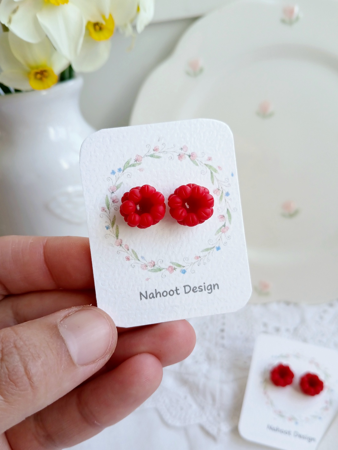 Cercei zmeurele - bijuterii - cercei - cercei cu figurine - Artynos.ro