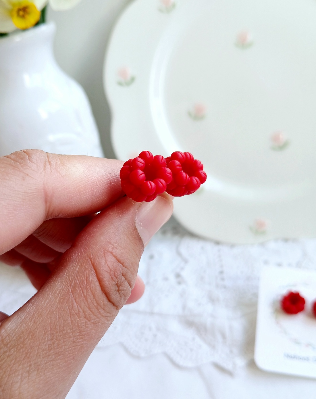 Cercei zmeurele - bijuterii - cercei - cercei cu figurine - Artynos.ro