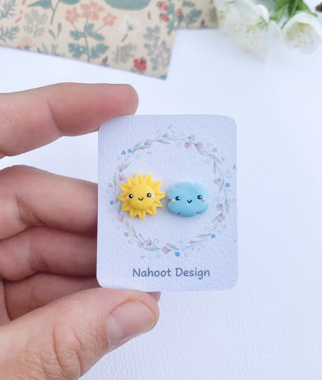 Cercei Soare si nor - bijuterii - cercei - clipsuri - Artynos.ro