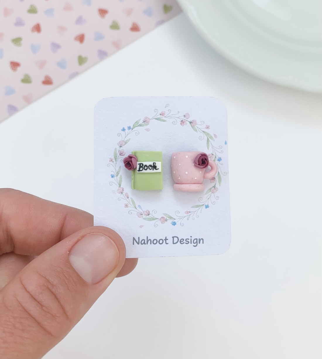 Cercei Cana si Carte - bijuterii - cercei - clipsuri - Artynos.ro