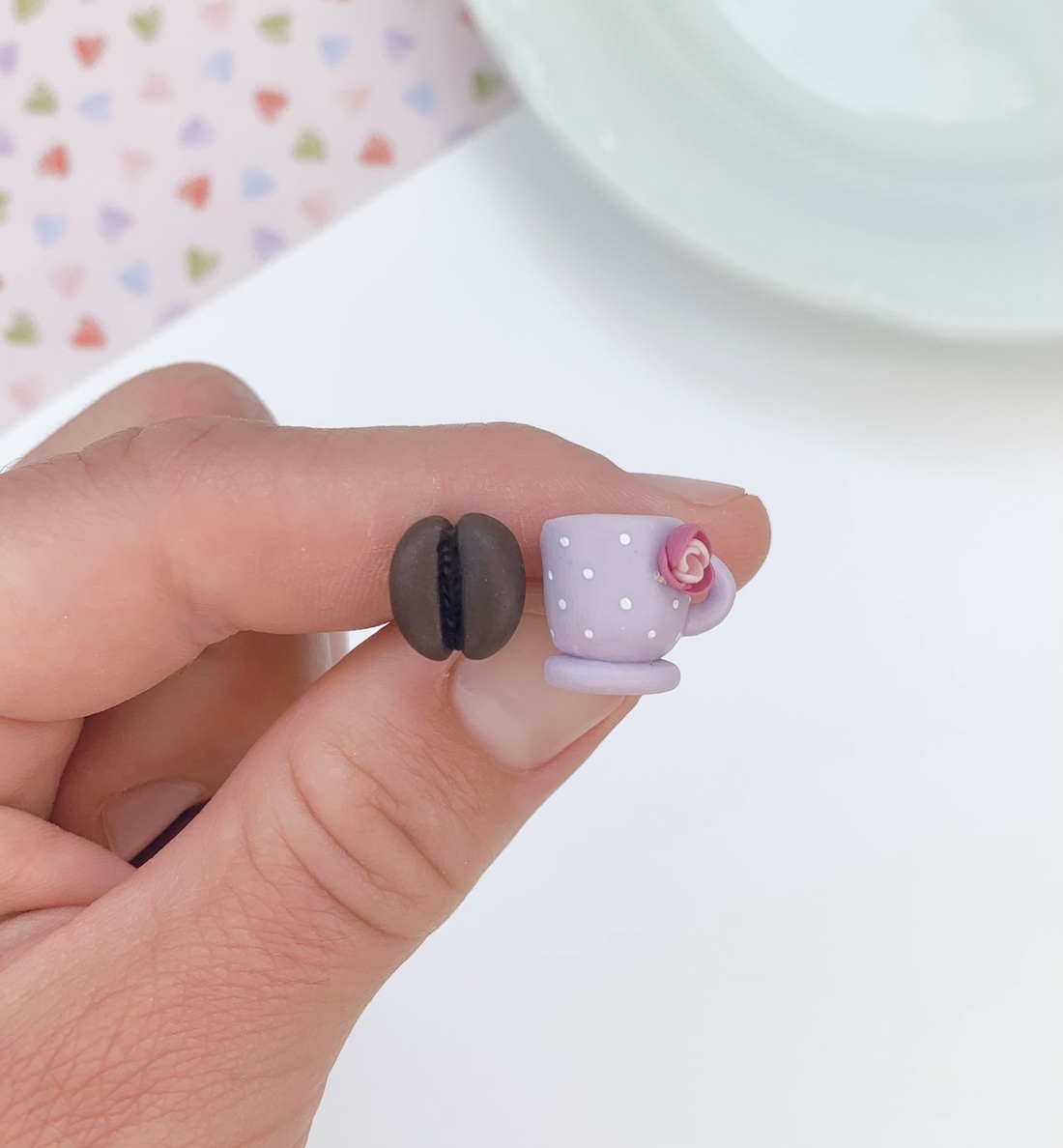 Cercei Cana si Bob cafea - bijuterii - cercei - clipsuri - Artynos.ro