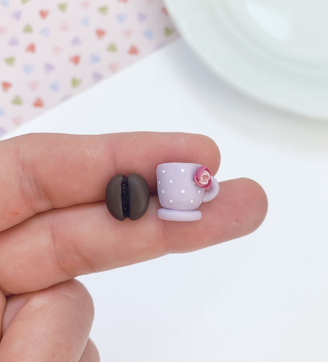 Cercei Cana si Bob cafea - bijuterii - cercei - clipsuri - Artynos.ro