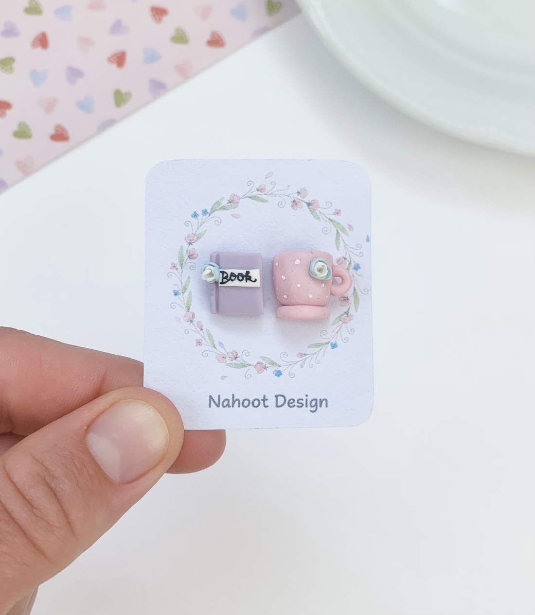 Cercei Cana si carte - bijuterii - cercei - clipsuri - Artynos.ro