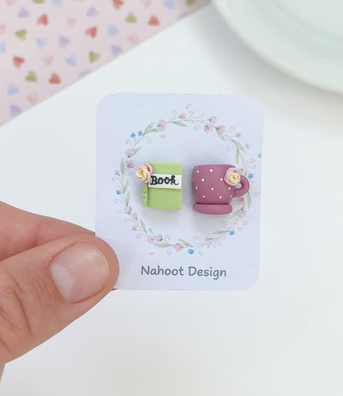 Cercei Cana si carte - bijuterii - cercei - clipsuri - Artynos.ro