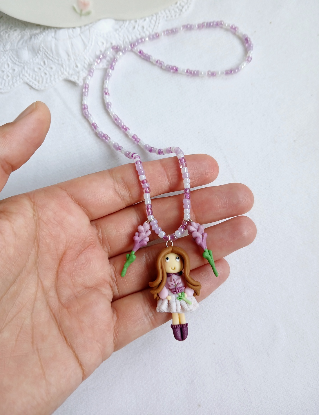 Colier lavanda - crăciun - cadouri de moș crăciun - cadouri de moș crăciun - Artynos.ro
