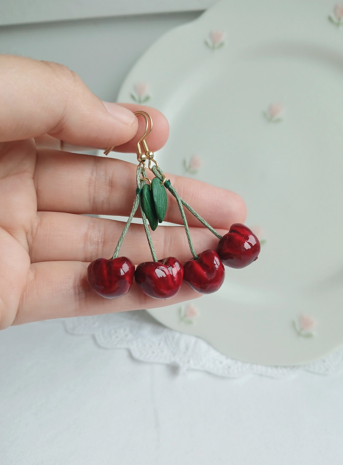 Cercei Cirese - bijuterii - cercei - cercei cu figurine - Artynos.ro