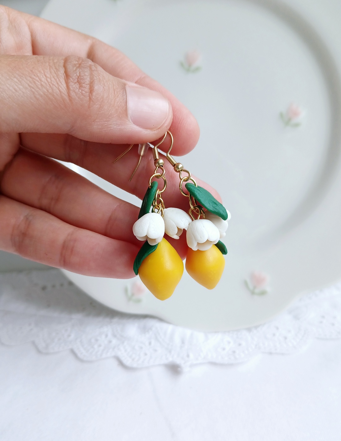 Cercei Lemons - bijuterii - cercei - cercei cu figurine - Artynos.ro