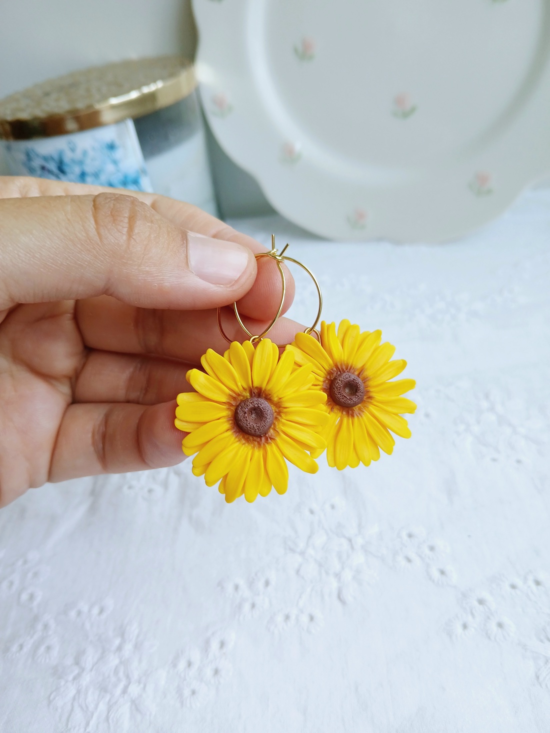 Cercei Sunflower - bijuterii - cercei - cercei cu figurine - Artynos.ro