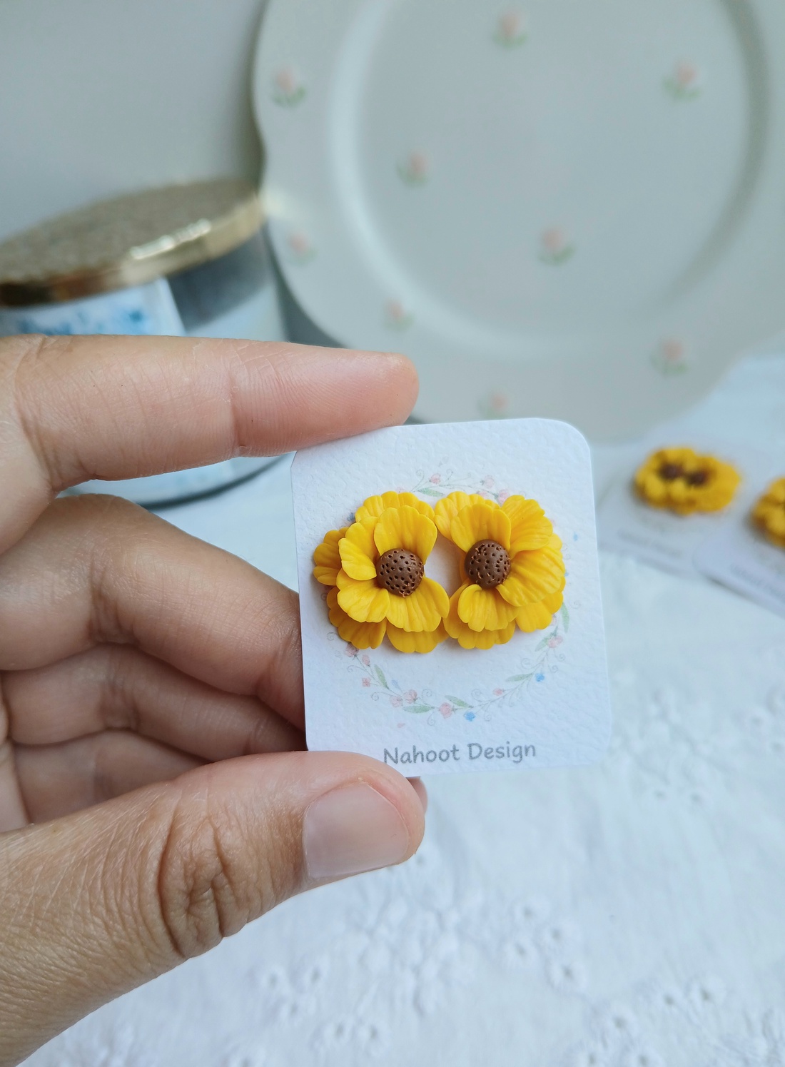 Cercei Sunflower - bijuterii - cercei - cercei cu figurine - Artynos.ro