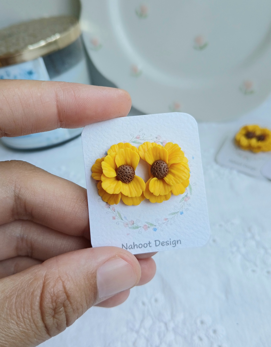 Cercei Sunflower - bijuterii - cercei - cercei cu figurine - Artynos.ro