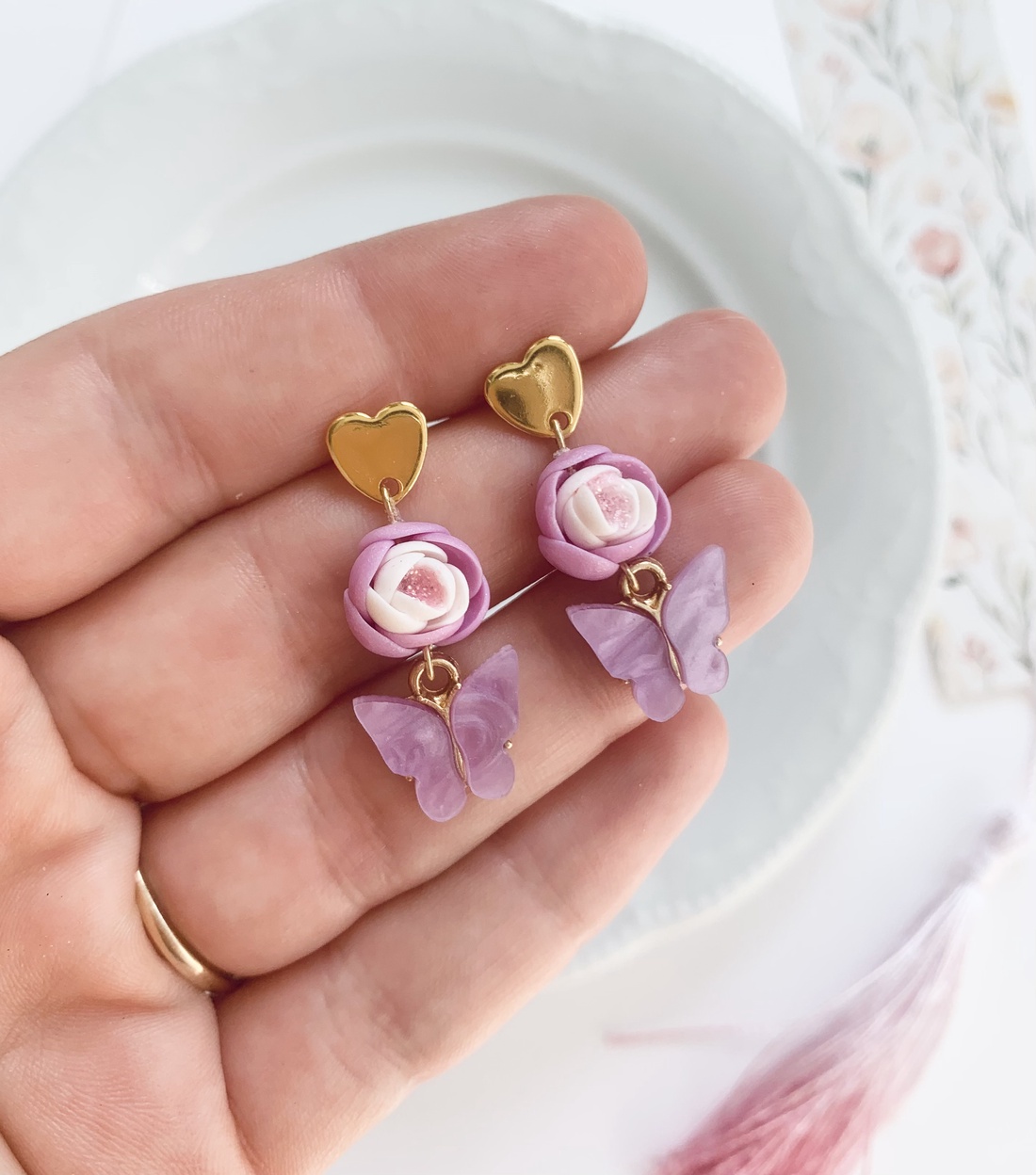 Cercei butterflies - bijuterii - cercei - cercei cu figurine - Artynos.ro