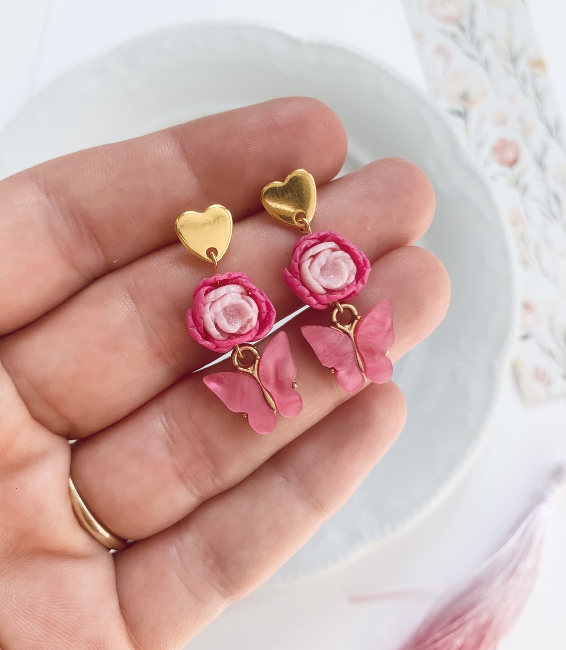 Cercei butterflies - bijuterii - cercei - cercei cu figurine - Artynos.ro