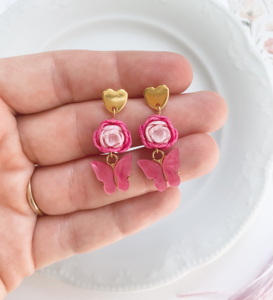 Cercei butterflies - bijuterii - cercei - cercei cu figurine - Artynos.ro