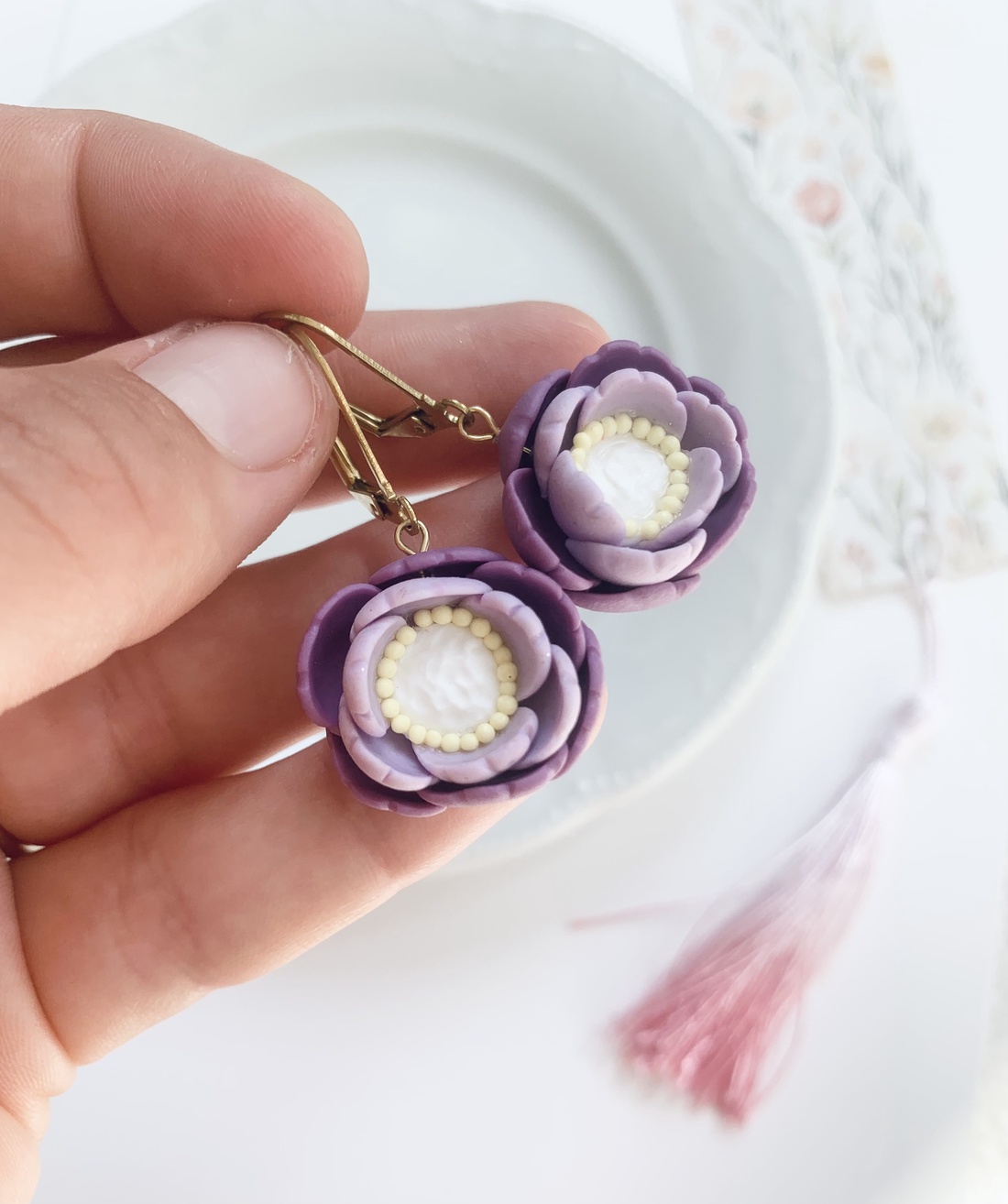 Cercei flowers - bijuterii - cercei - cercei cu figurine - Artynos.ro
