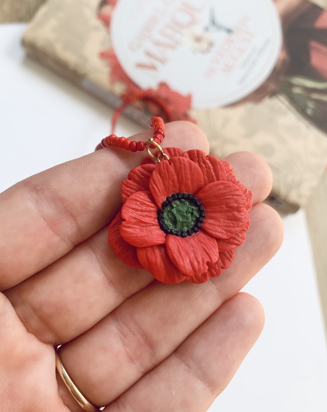 Colier Poppy - crăciun - cadouri de moș crăciun - cadouri de moș crăciun - Artynos.ro