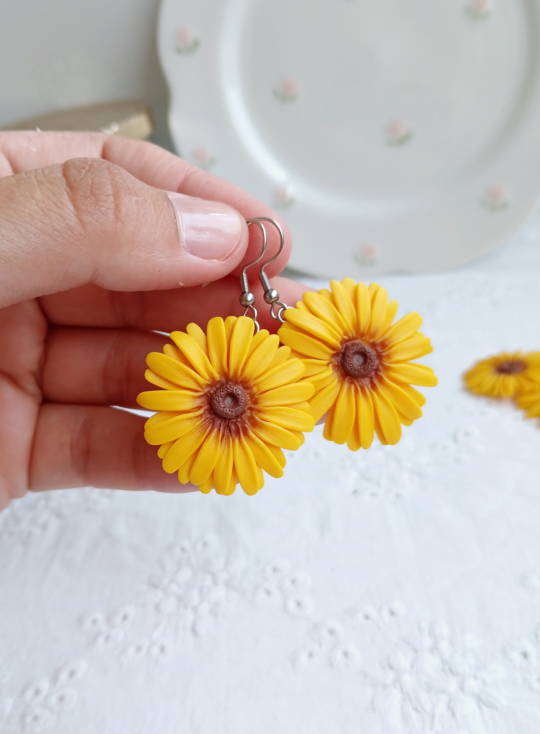 Cercei Sunflower - bijuterii - cercei - cercei cu figurine - Artynos.ro