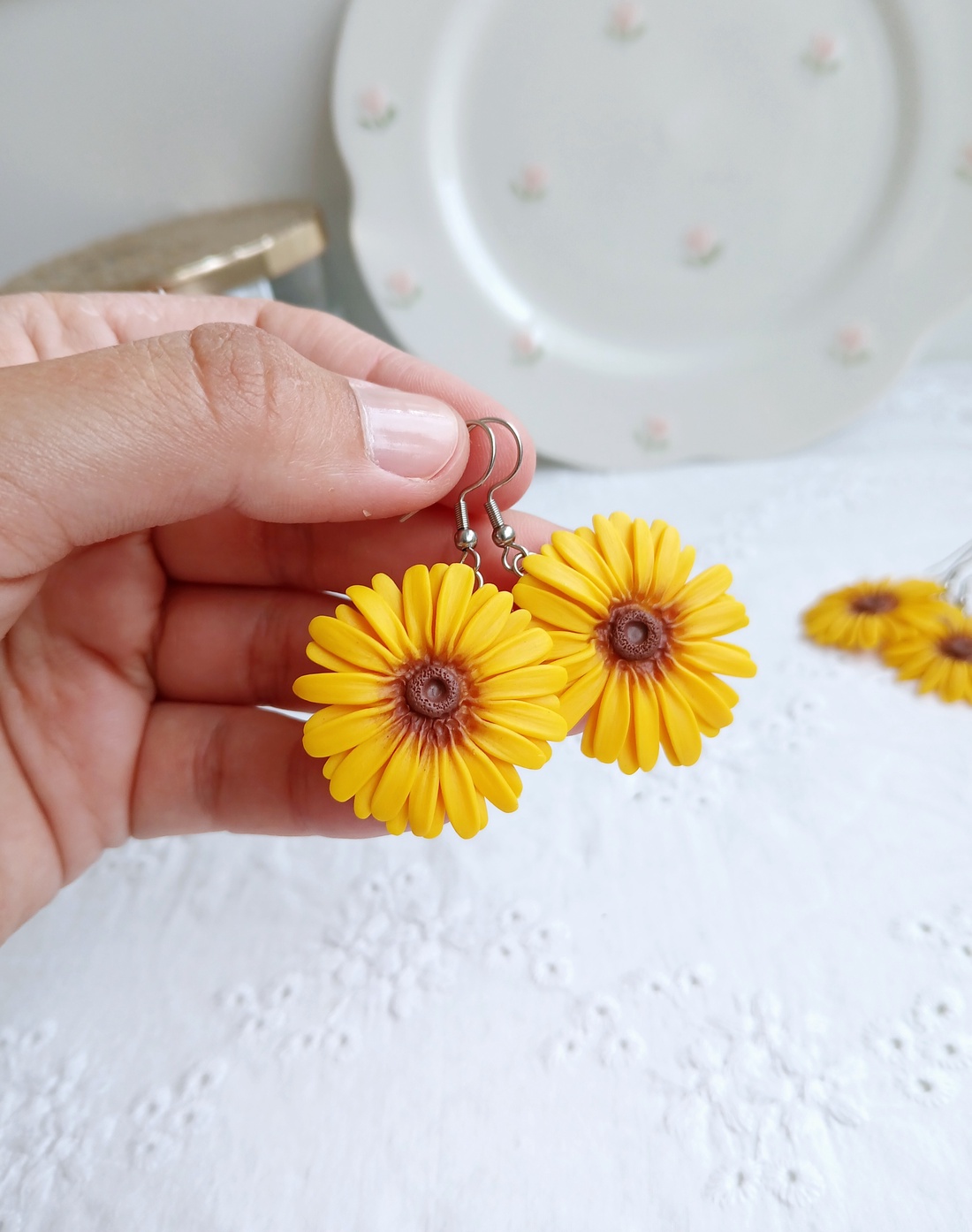 Cercei Sunflower - bijuterii - cercei - cercei cu figurine - Artynos.ro