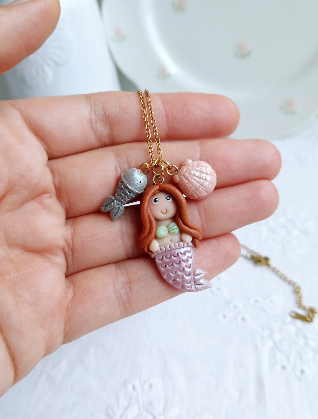 Colier Mermaid - bijuterii - coliere - pandative - Artynos.ro