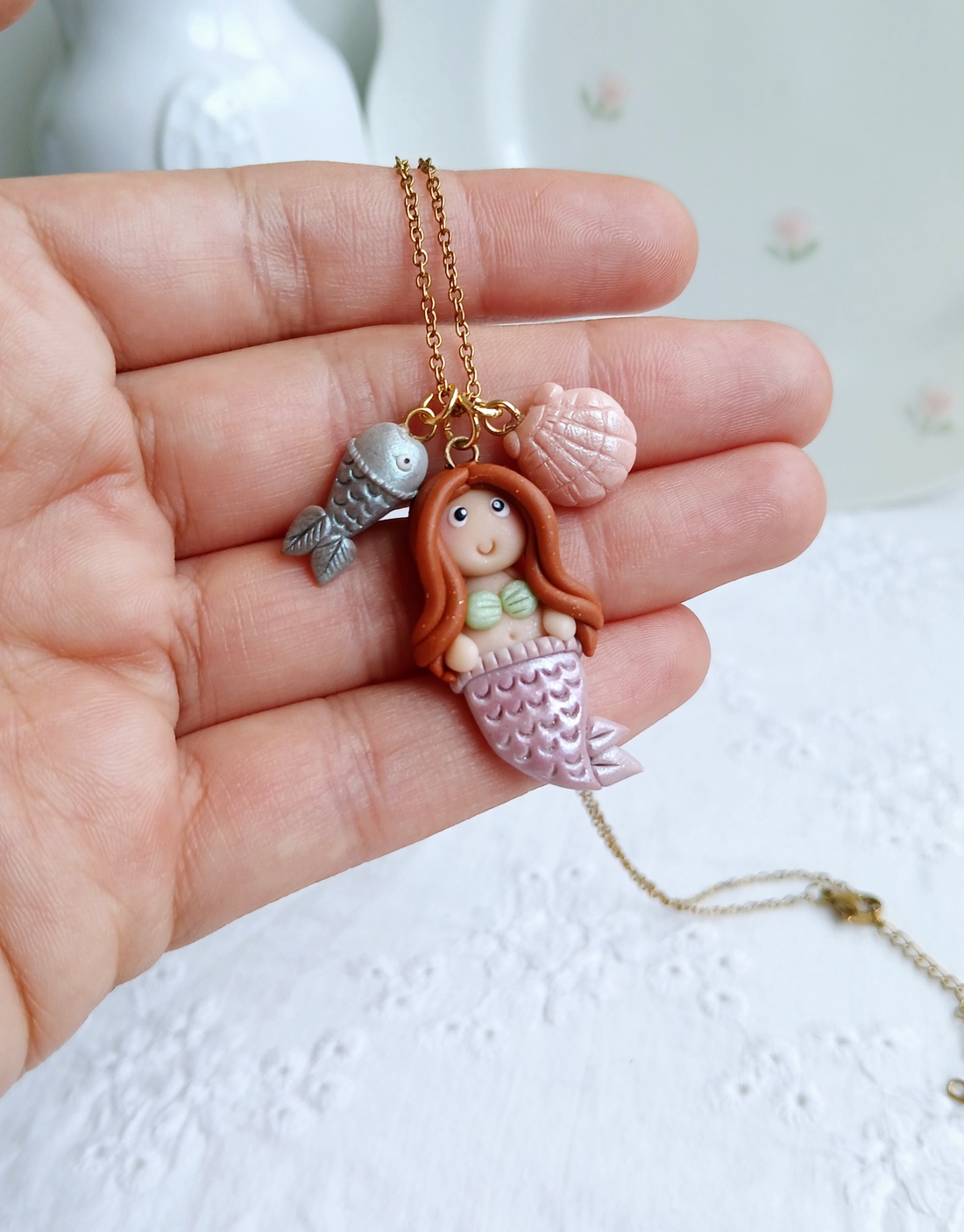 Colier Mermaid - bijuterii - coliere - pandative - Artynos.ro