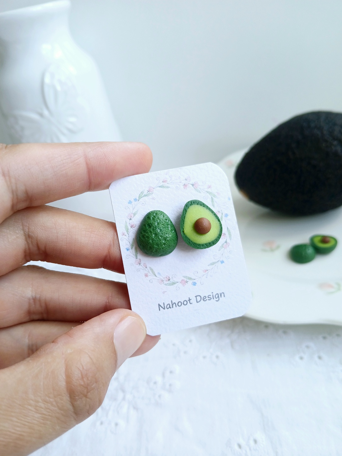 Cercei Avocado - bijuterii - cercei - cercei cu figurine - Artynos.ro