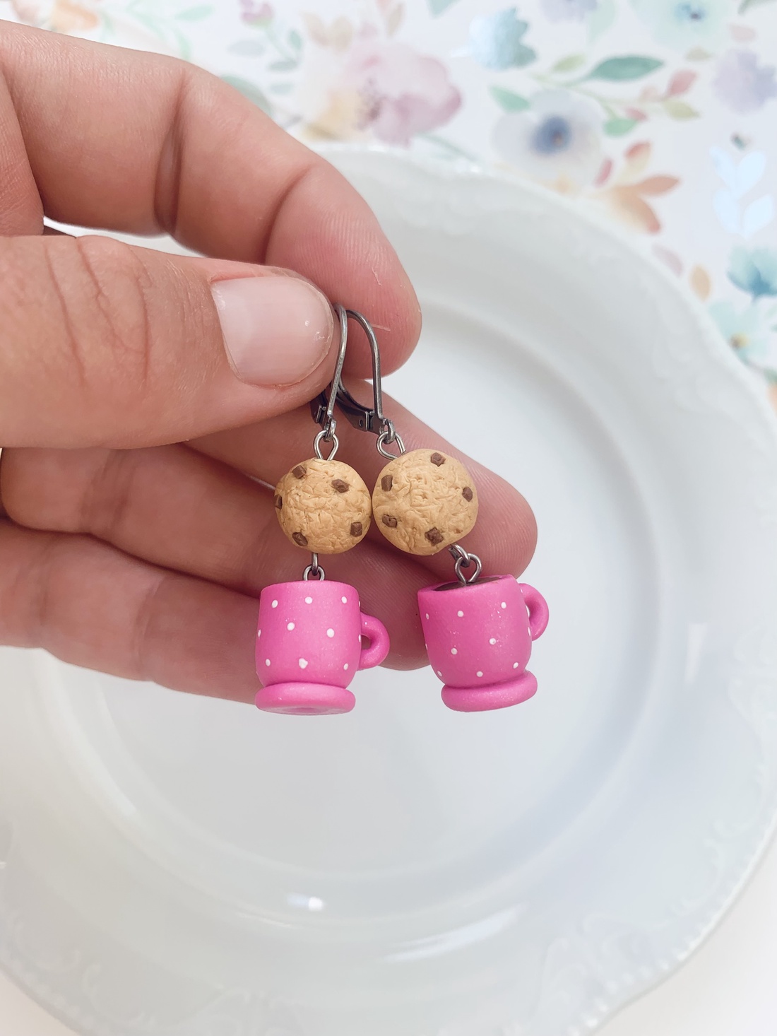 Cercei Coffee and cookie - bijuterii - cercei - cercei cu figurine - Artynos.ro