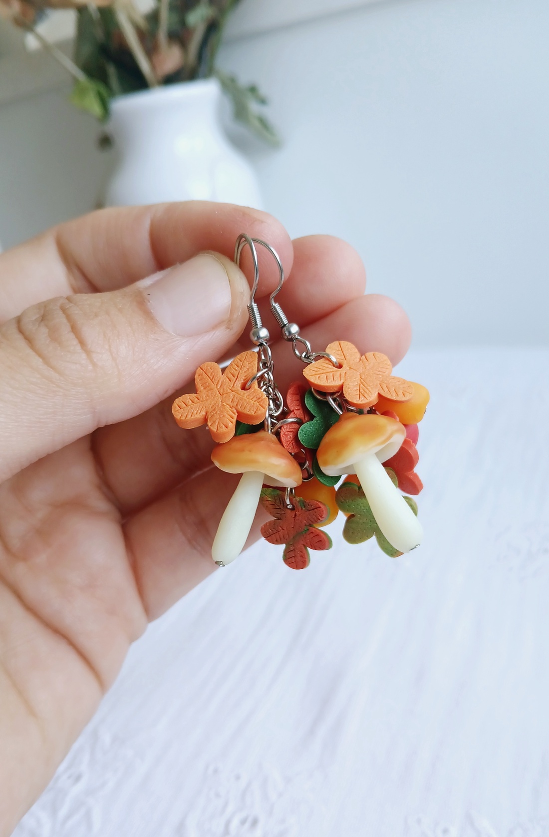 Cercei Autumn Flowers - bijuterii - cercei - cercei cu figurine - Artynos.ro
