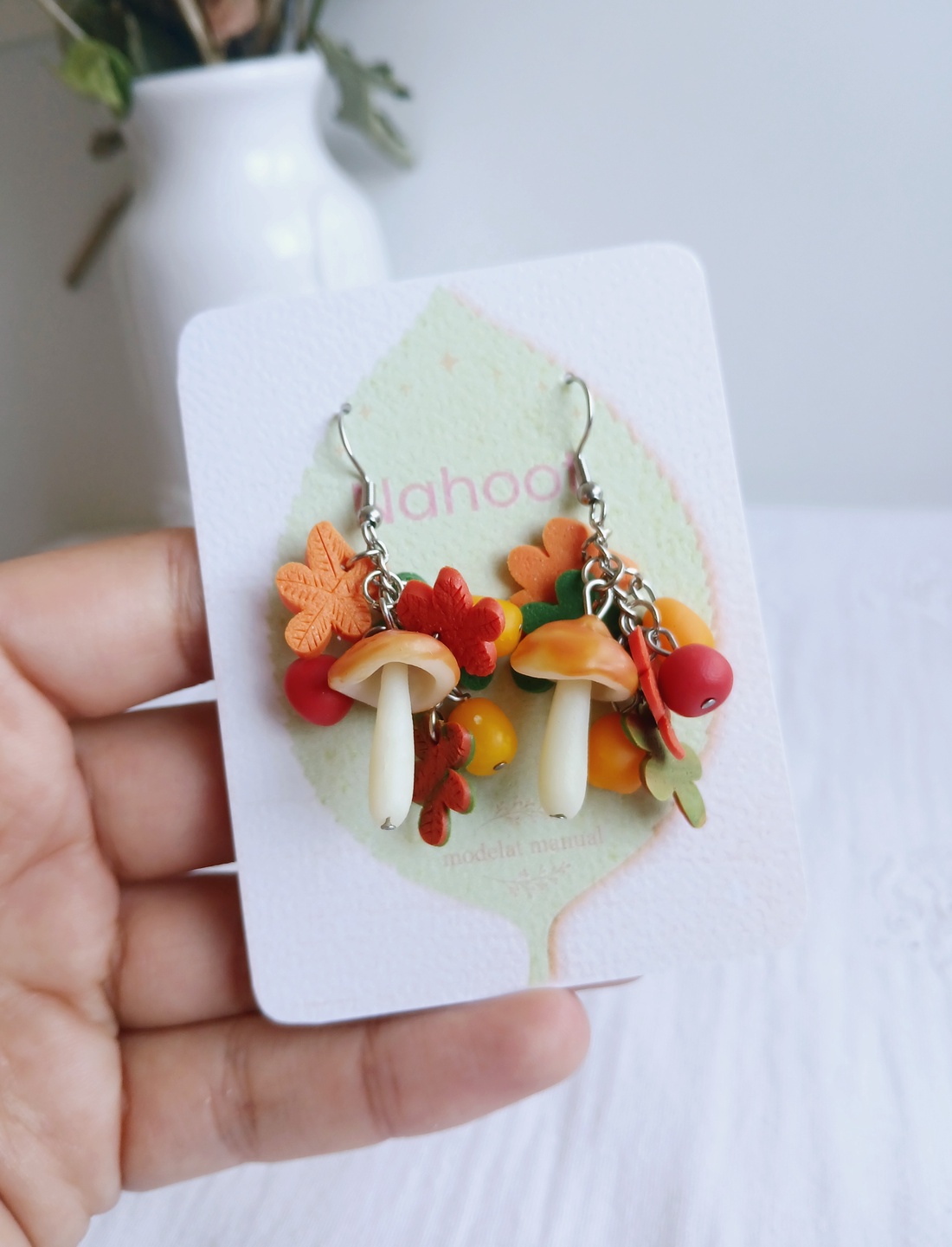 Cercei Autumn Flowers - bijuterii - cercei - cercei cu figurine - Artynos.ro